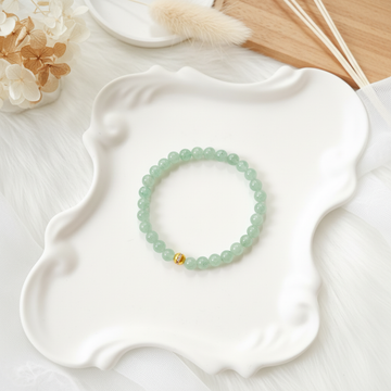 Emotional Harmony – Green Strawberry Quartz Bracelet