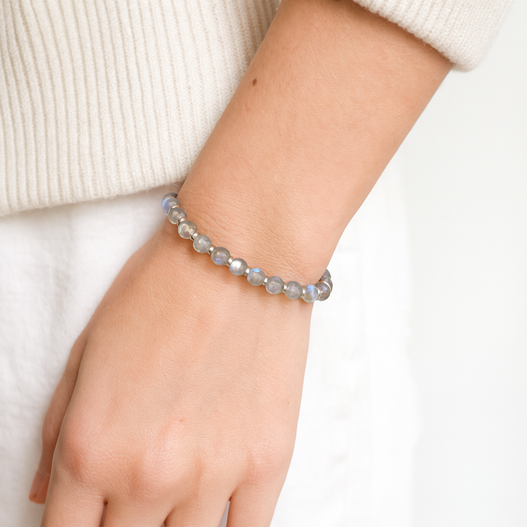 Intuitive Calm – Gray Moonstone Bracelet
