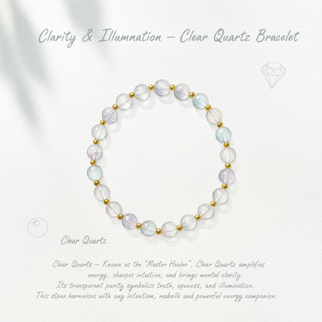 Clarity & Illumination – Clear Quartz Bracelet