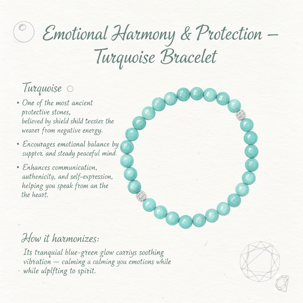 Emotional Harmony & Protection – Turquoise Bracelet