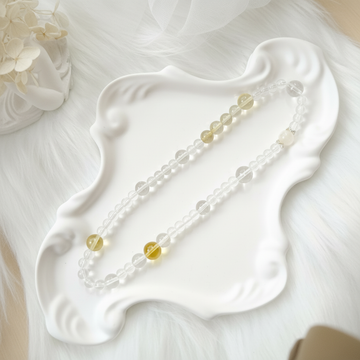 Clarity & Radiant Energy – Citrine, Rutilated Quartz & Clear Quartz Bracelet