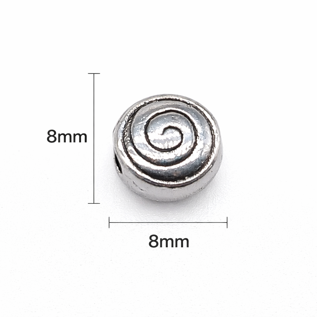 Spiral Core Silver Edition 6mm Crystal Bracelet | Minimal Everyday Bracelet | Harmysoul
