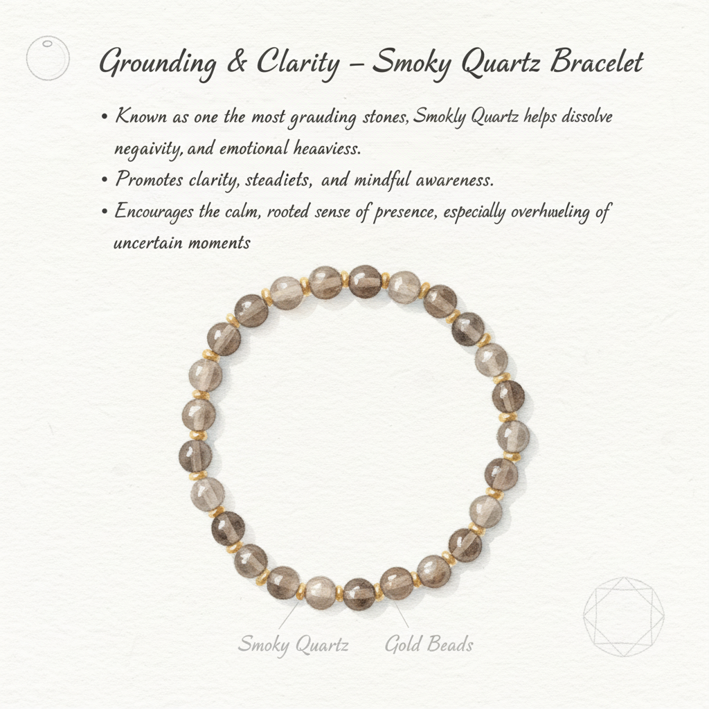 Grounding & Clarity – Smoky Quartz Bracelet