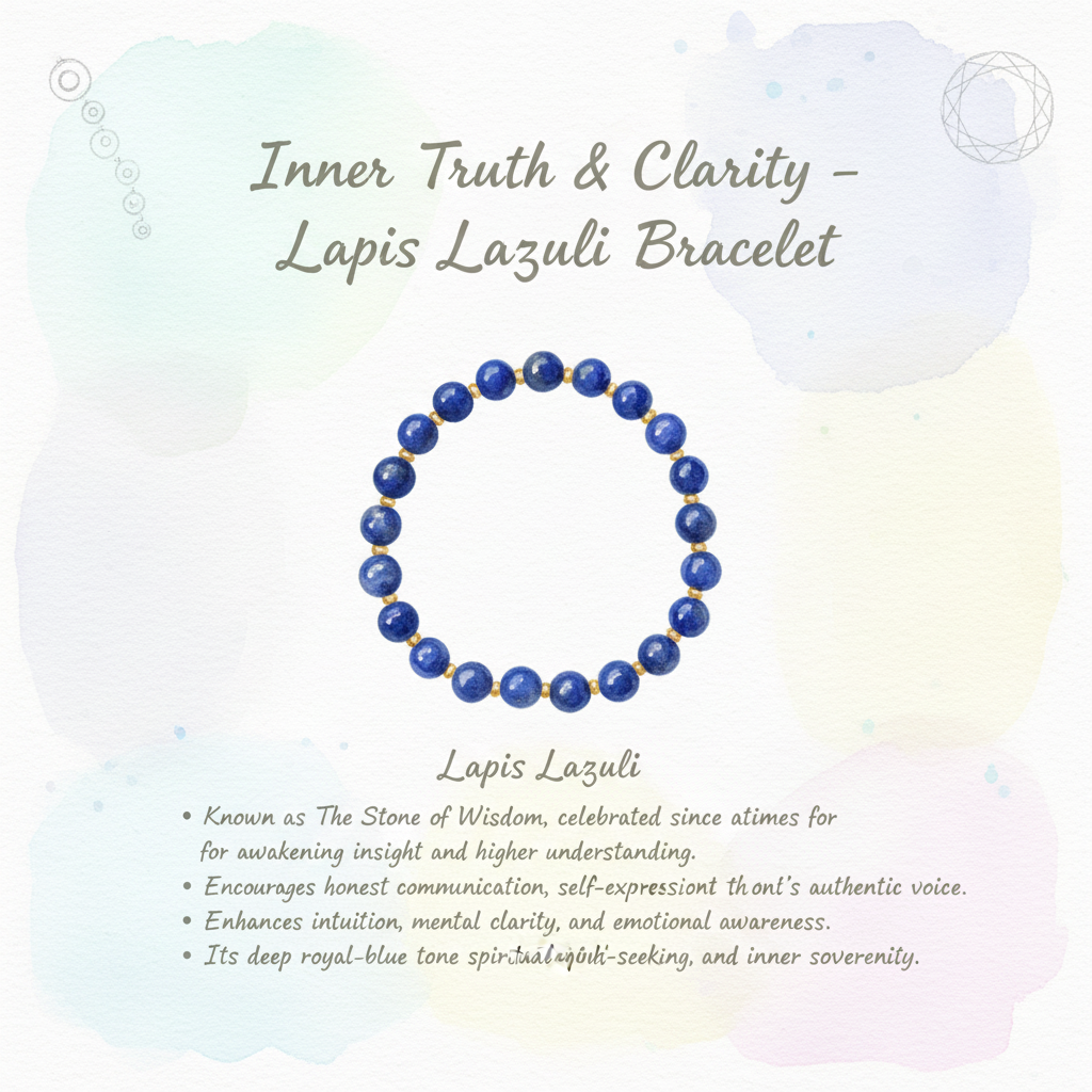 Inner Truth & Clarity – Lapis Lazuli Bracelet