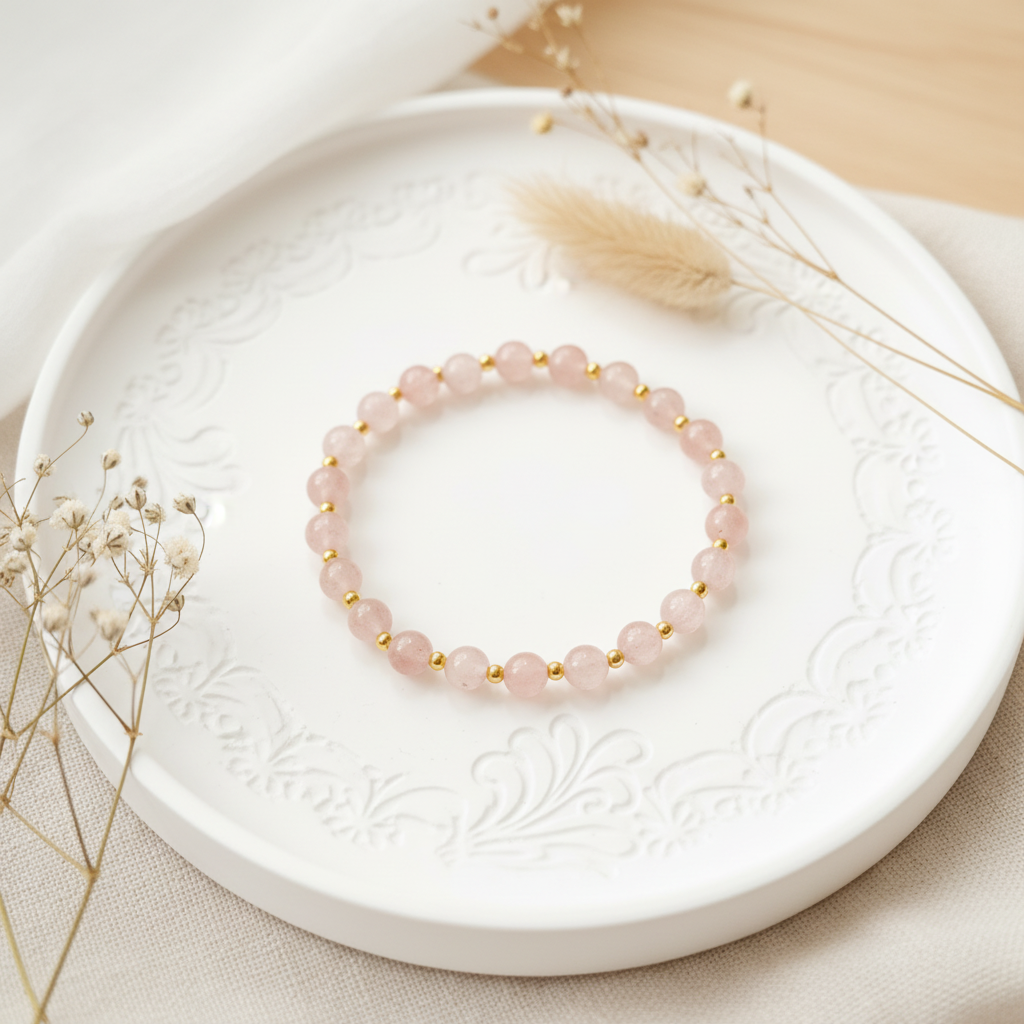Love & Harmony – Strawberry Quartz Bracelet