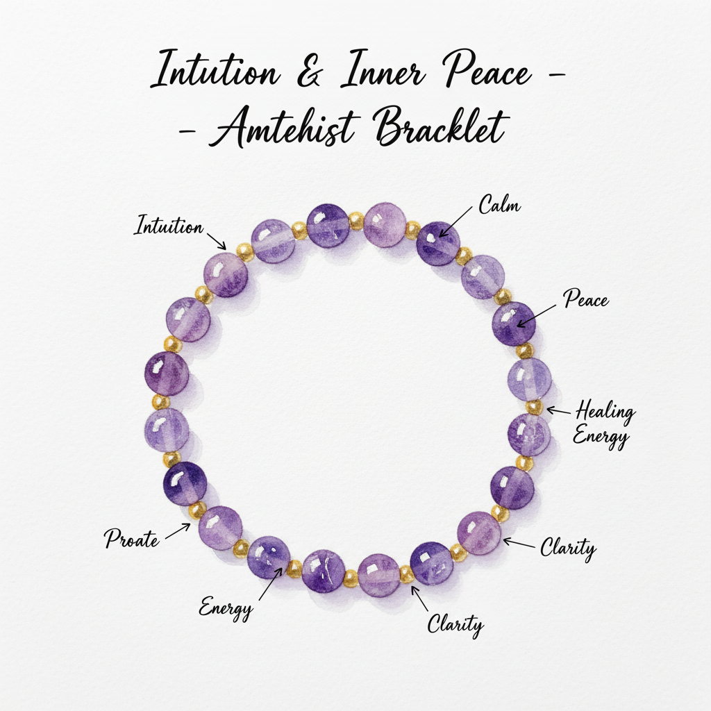 Intuition & Inner Peace – Amethyst Bracelet