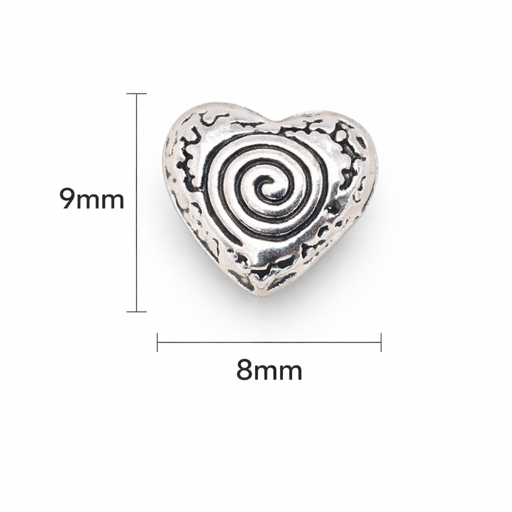 Spiral Heart 6mm Crystal Bracelet | Heart-Centered Energy Bracelet | Harmysoul