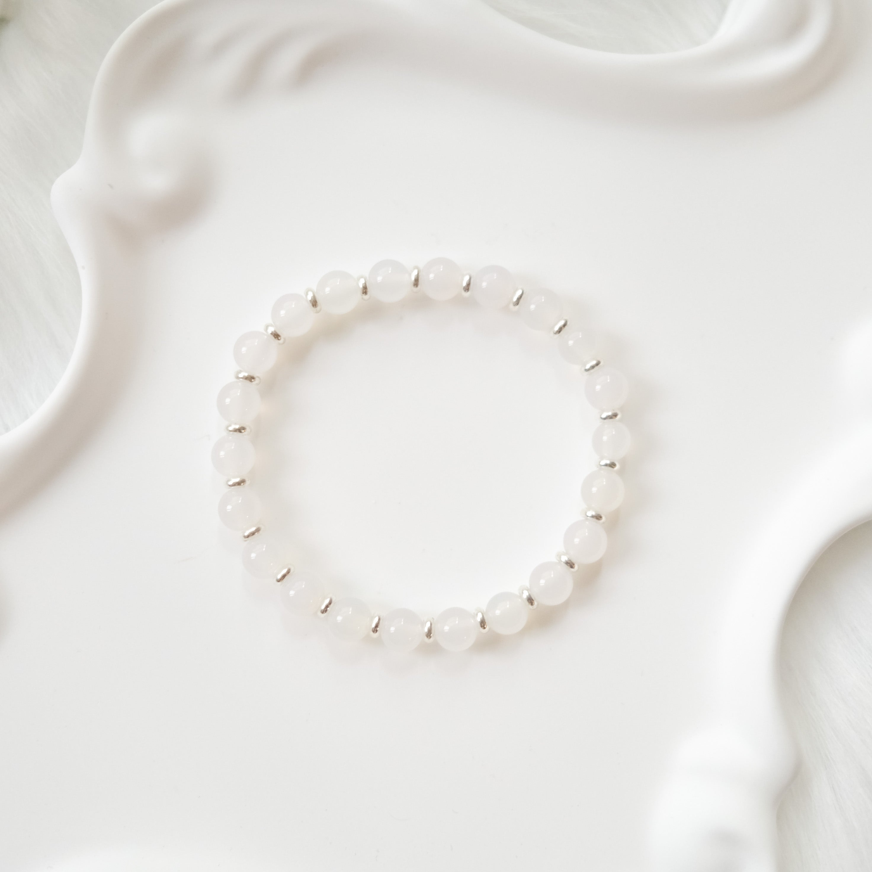 Calmness & Clarity – White Chalcedony Bracelet