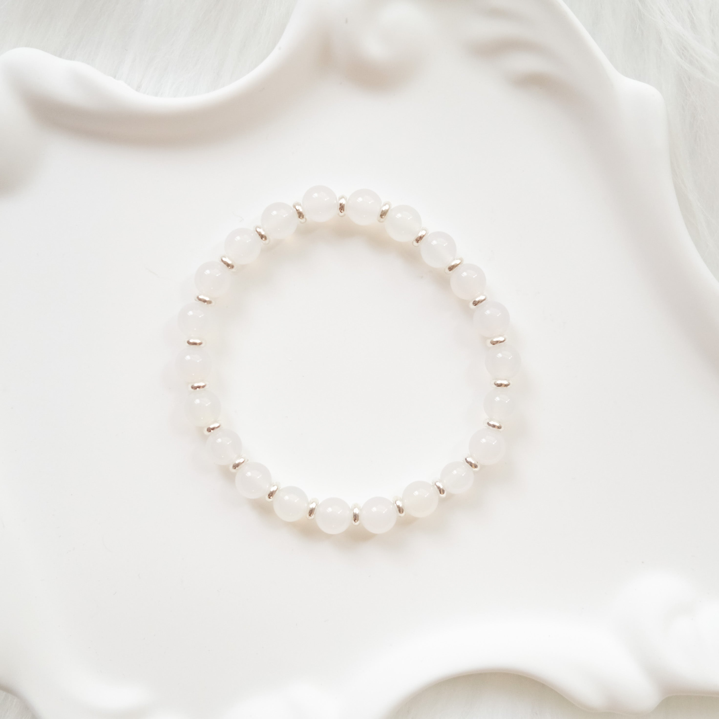 Calmness & Clarity – White Chalcedony Bracelet