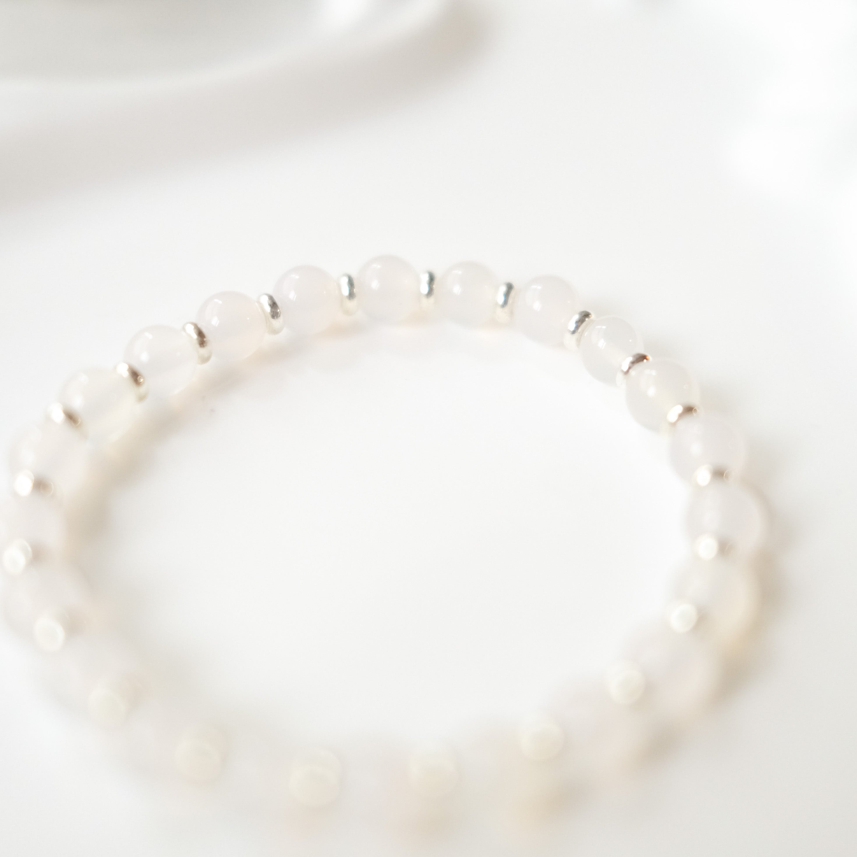 Calmness & Clarity – White Chalcedony Bracelet