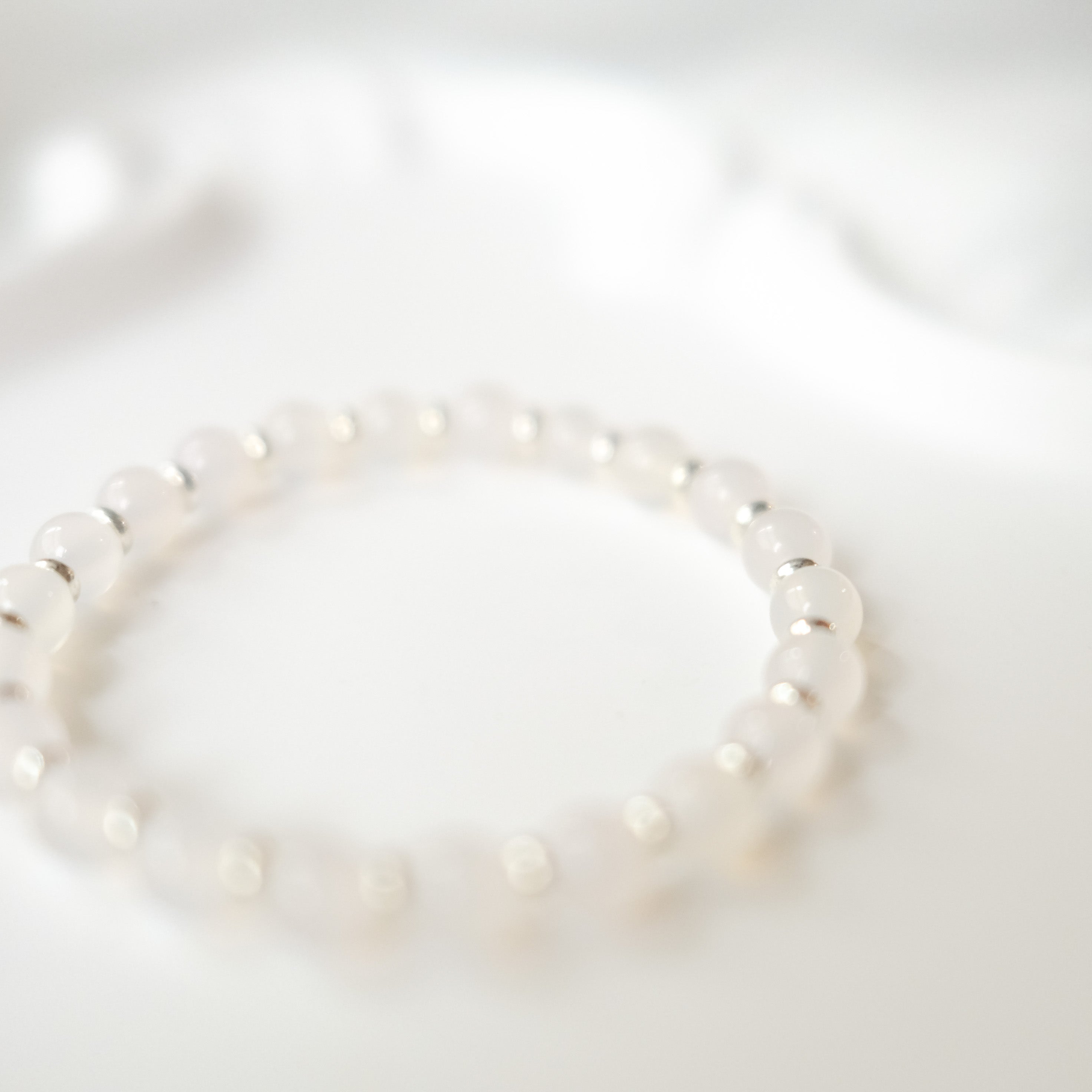 Calmness & Clarity – White Chalcedony Bracelet