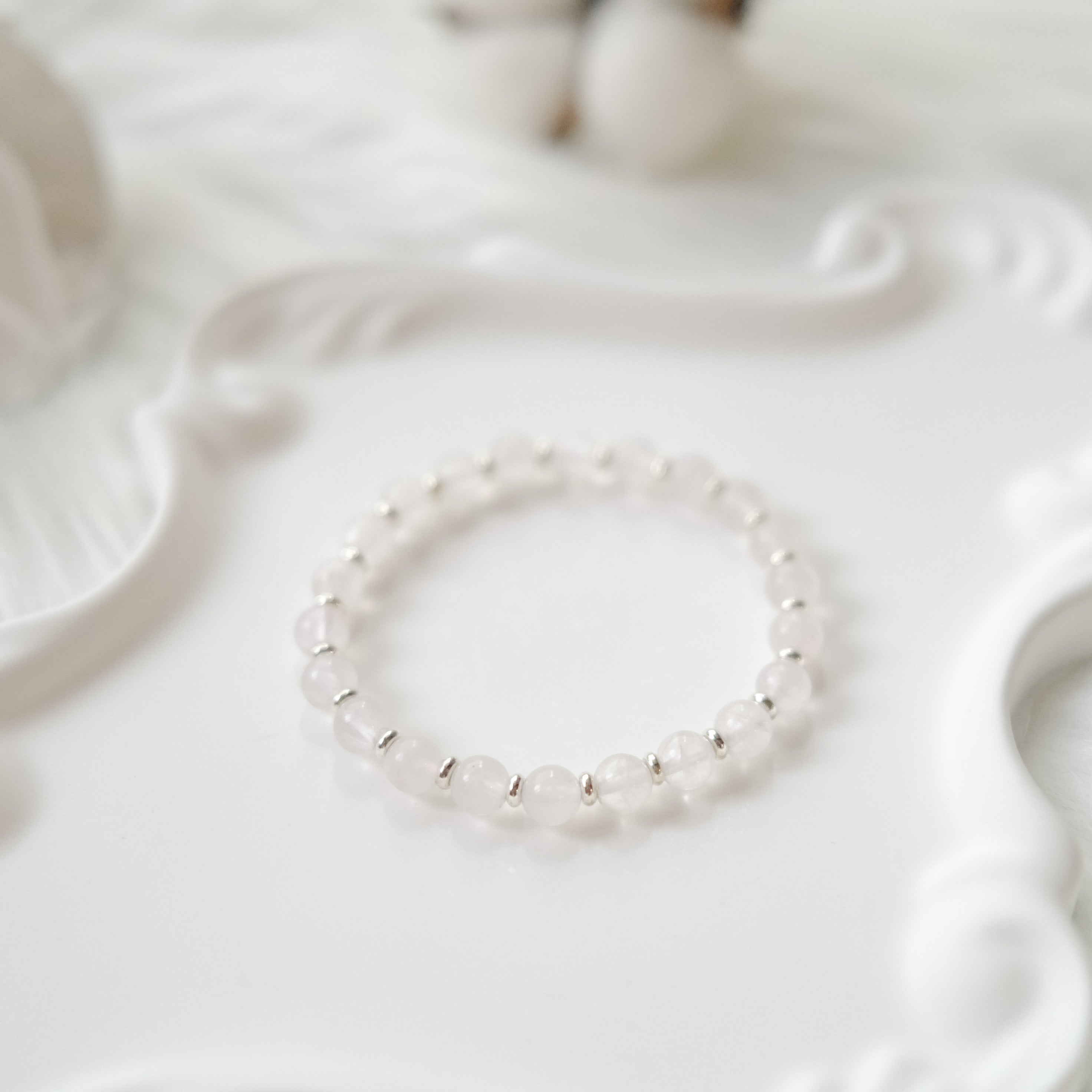 Inner Calm & Clarity – Milky Quartz Bracelet