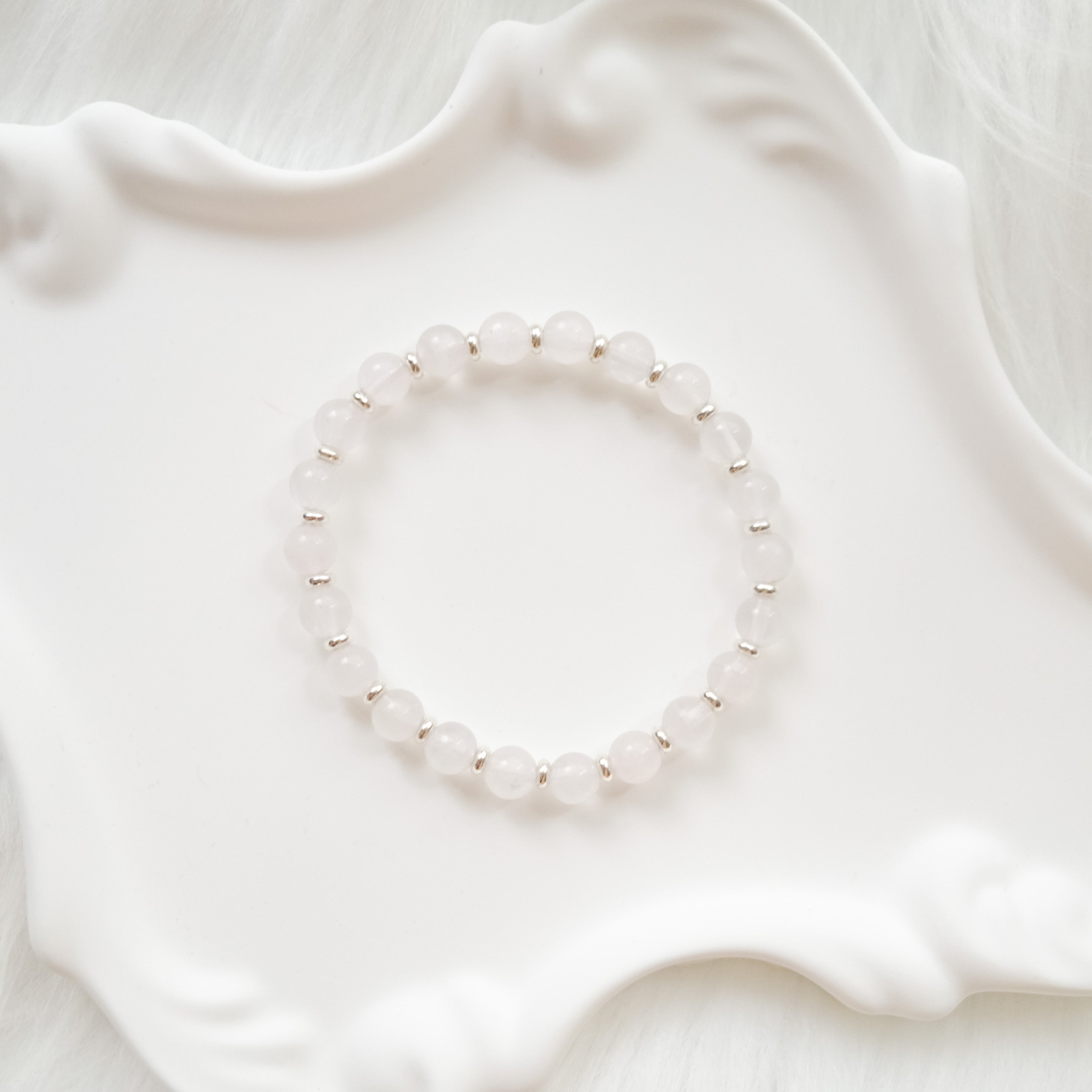 Inner Calm & Clarity – Milky Quartz Bracelet