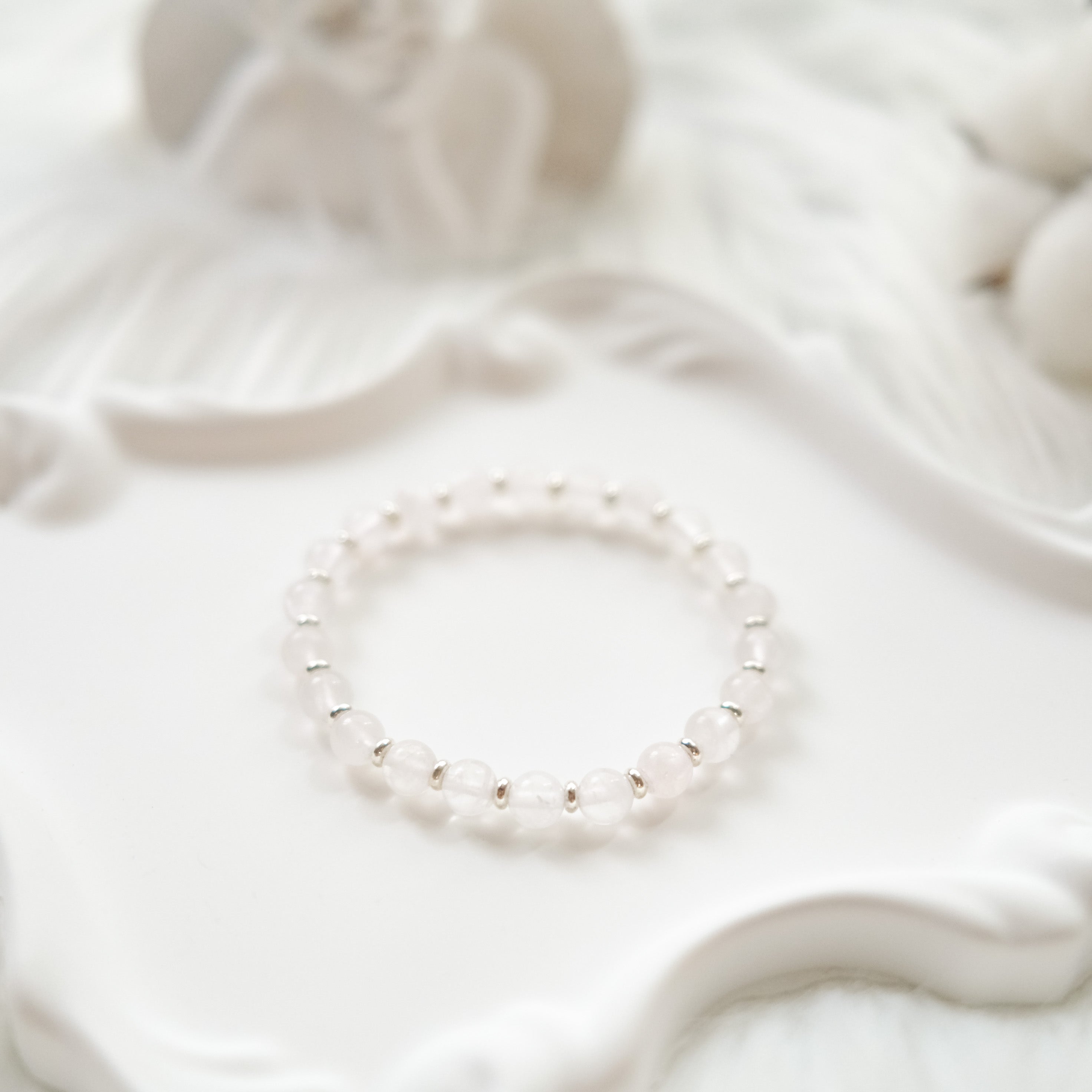 Inner Calm & Clarity – Milky Quartz Bracelet