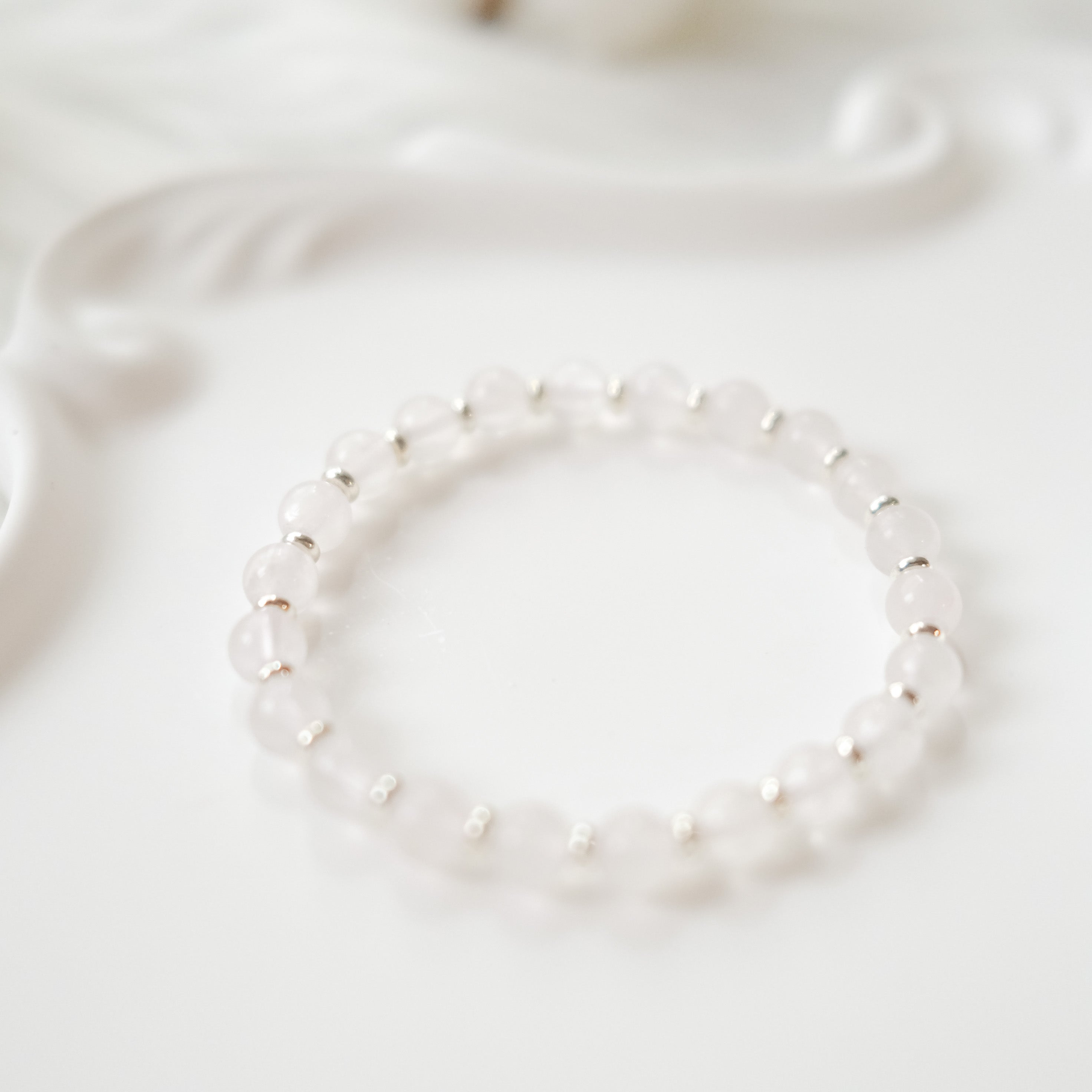 Inner Calm & Clarity – Milky Quartz Bracelet
