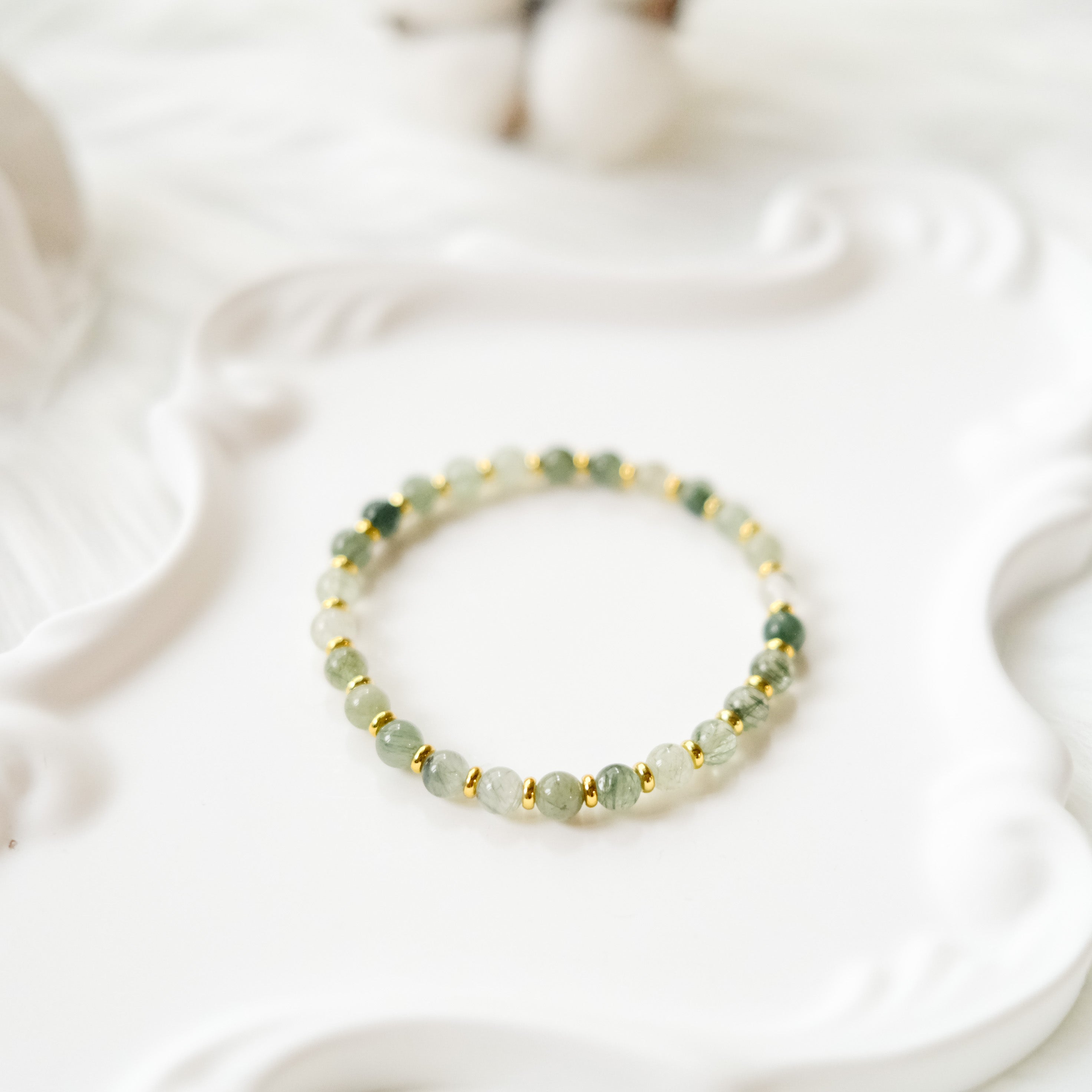 Clarity & Renewal – Green Rutilated Quartz Bracelet
