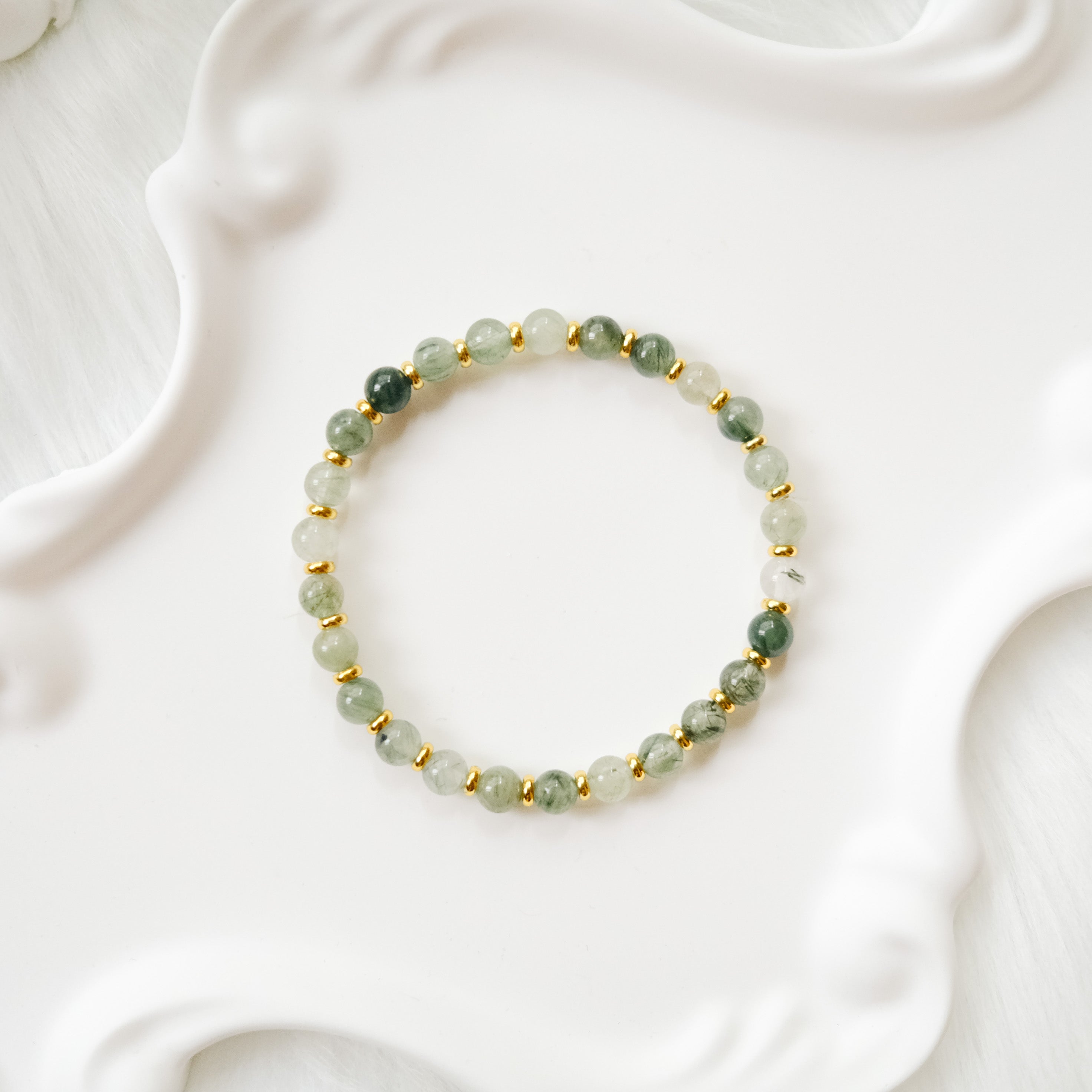 Clarity & Renewal – Green Rutilated Quartz Bracelet