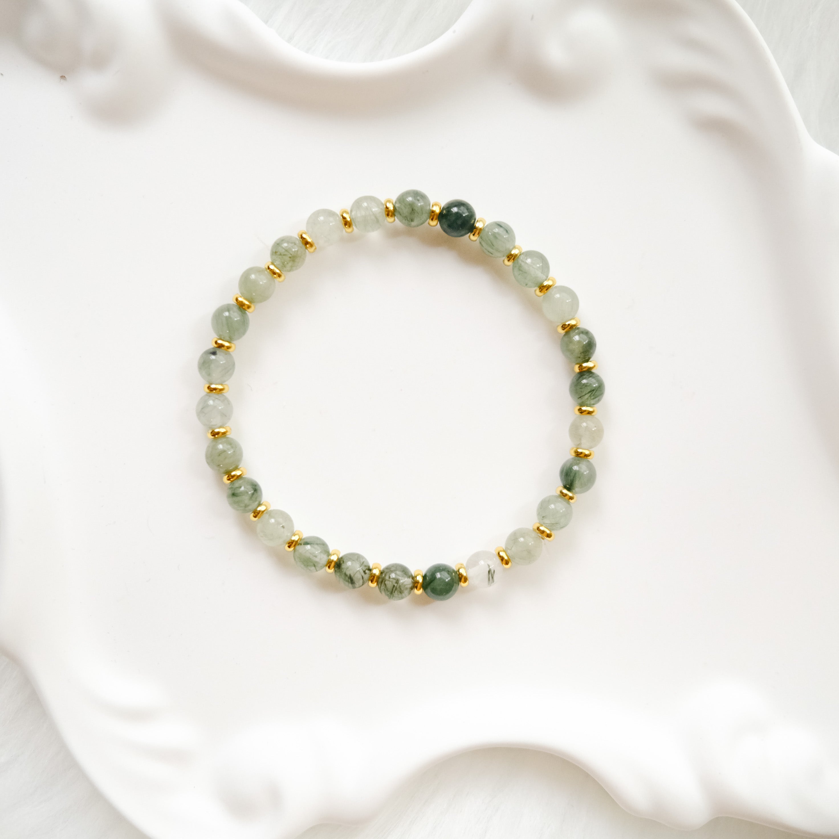Clarity & Renewal – Green Rutilated Quartz Bracelet