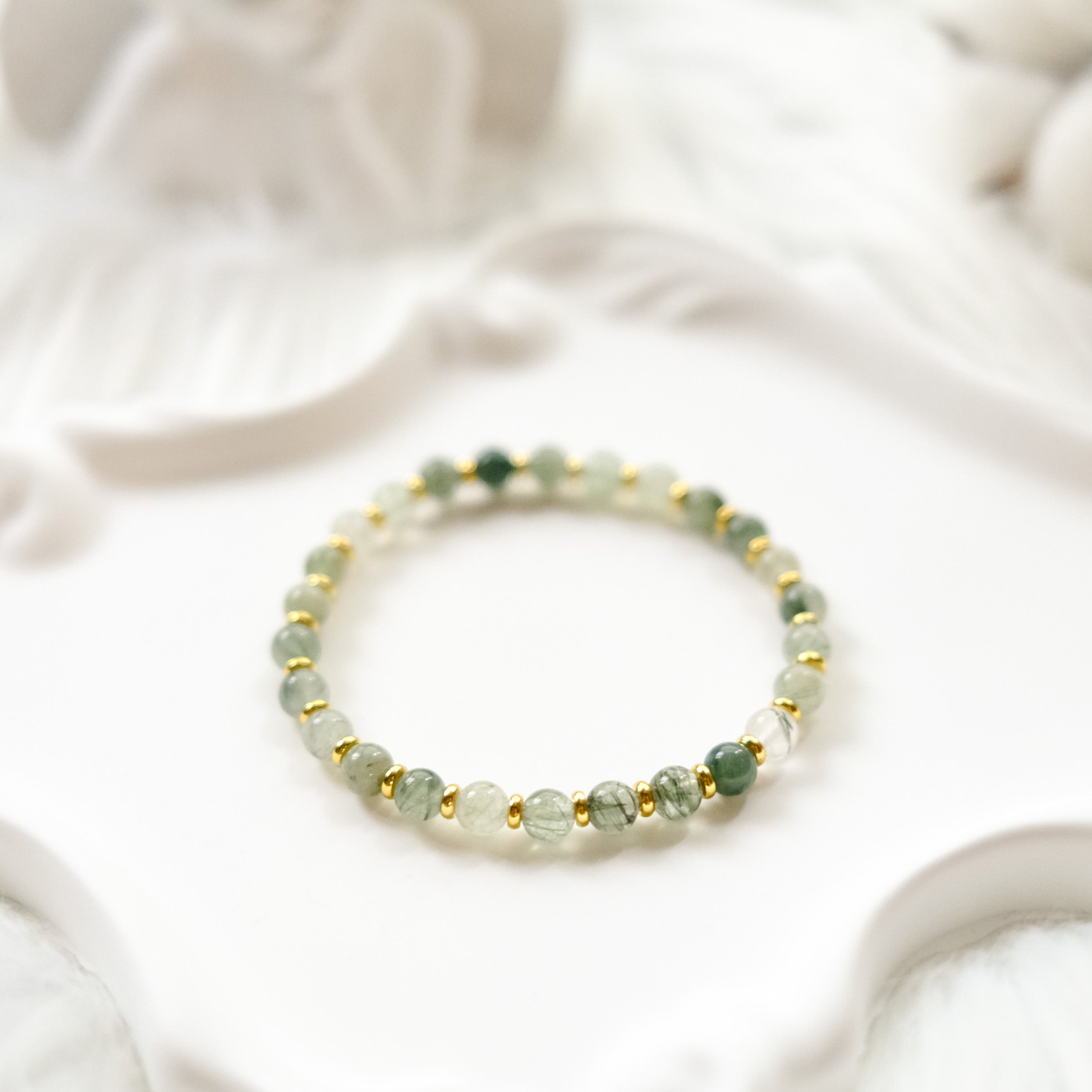 Clarity & Renewal – Green Rutilated Quartz Bracelet