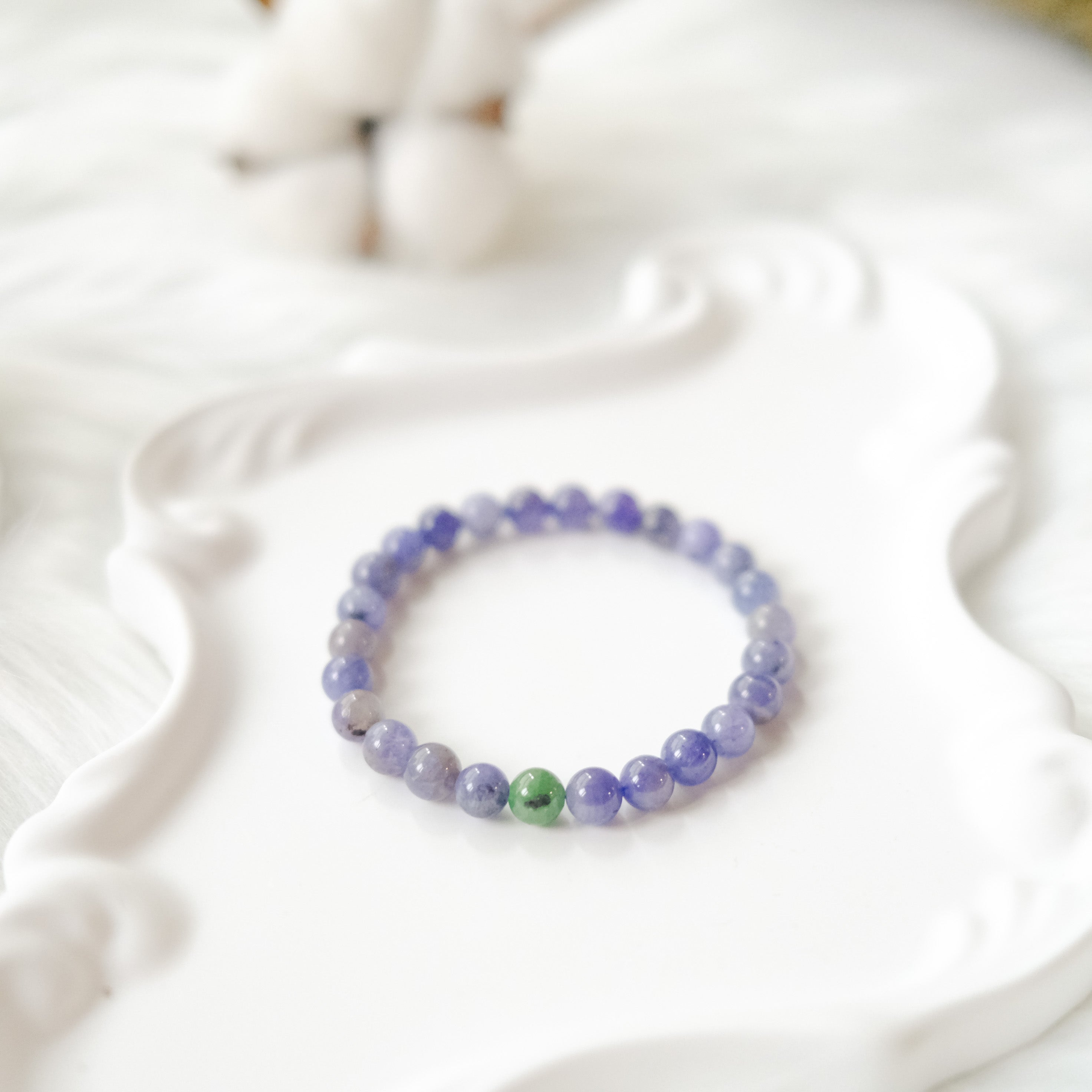 Intuition & Harmony – Tanzanite & Green Aventurine Bracelet