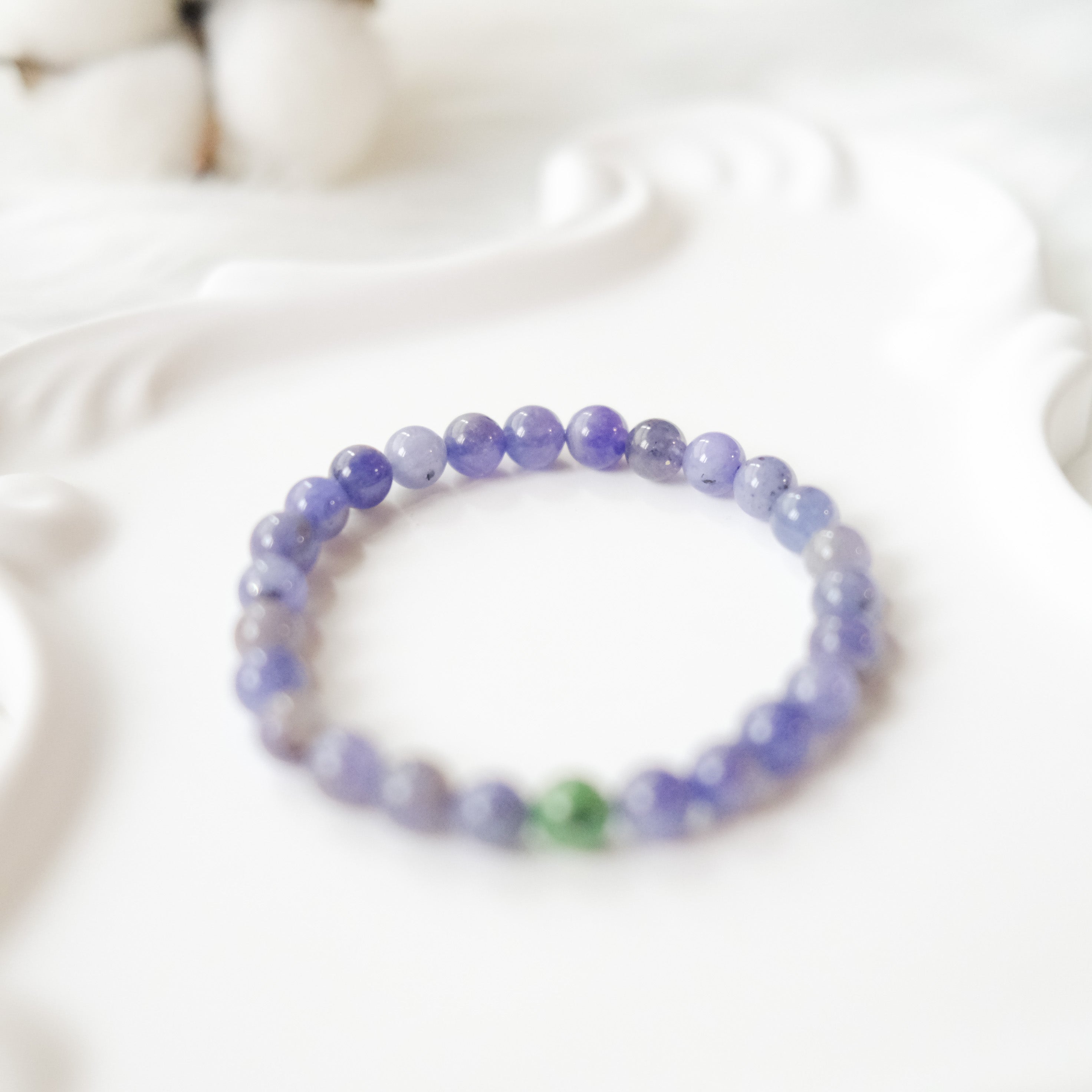 Intuition & Harmony – Tanzanite & Green Aventurine Bracelet