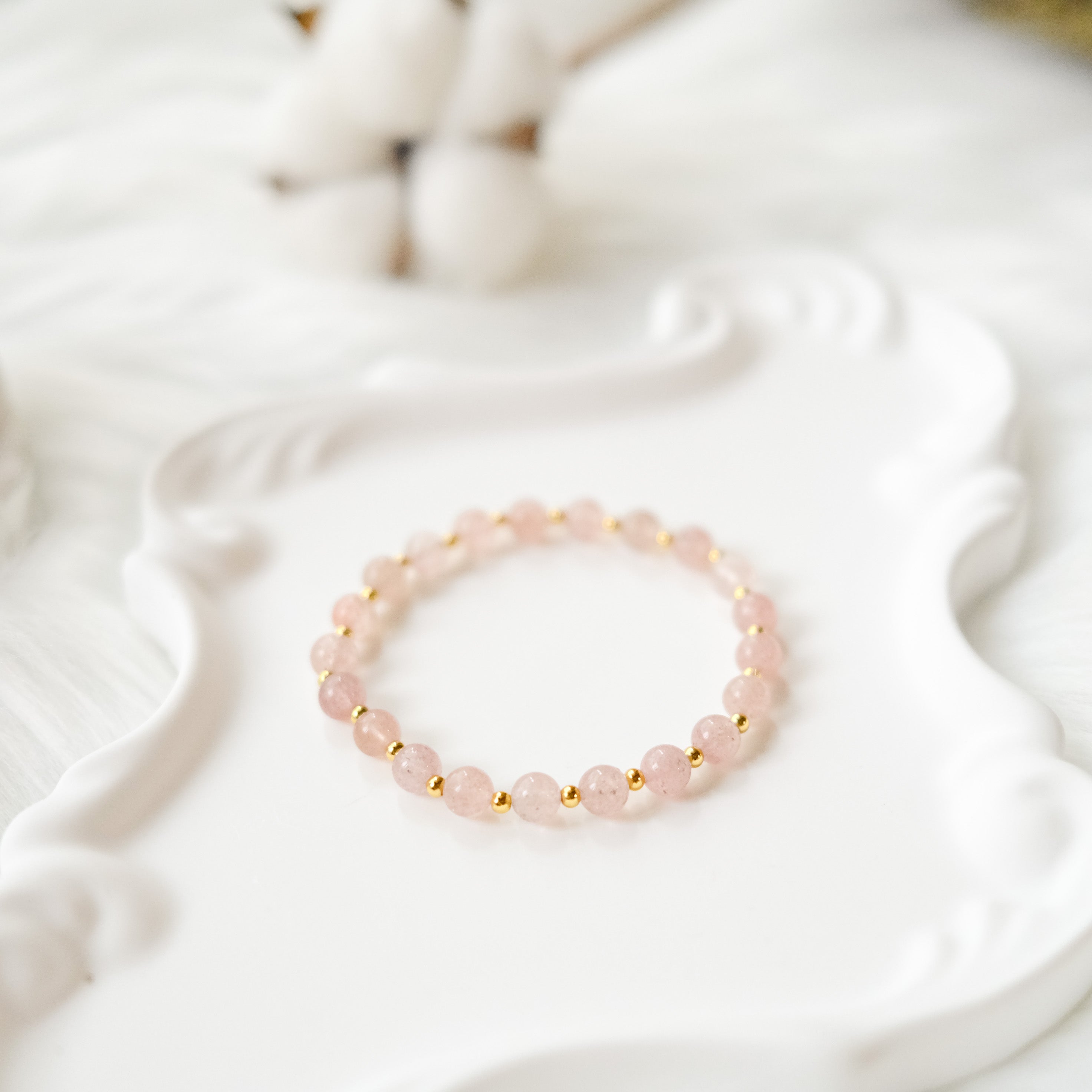 Love & Harmony – Strawberry Quartz Bracelet