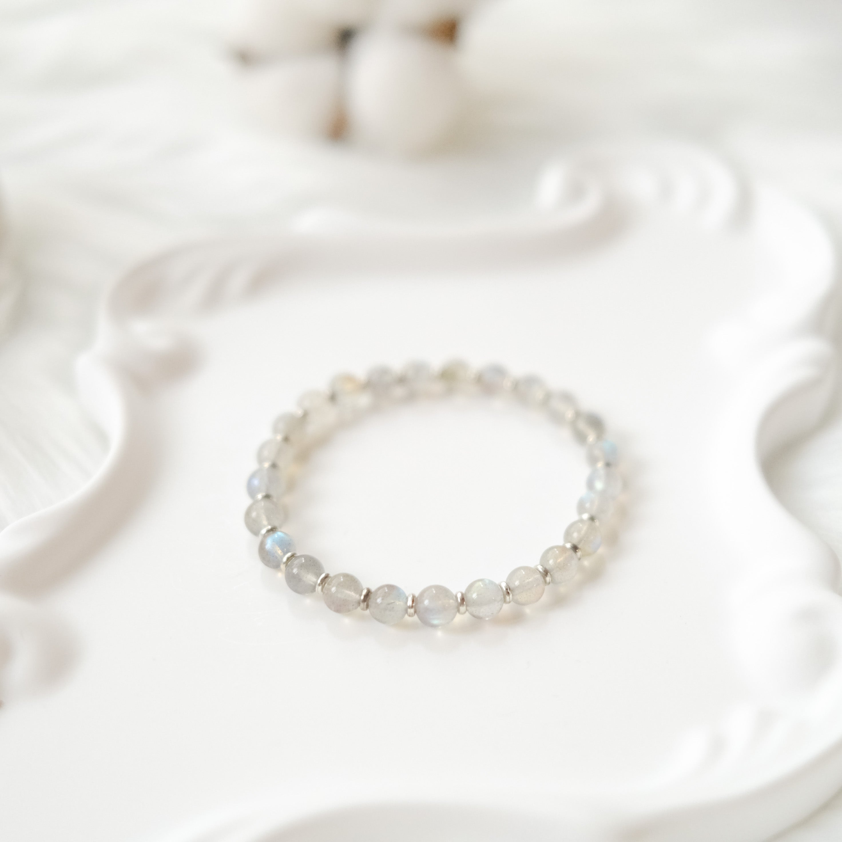 Intuitive Calm – Gray Moonstone Bracelet