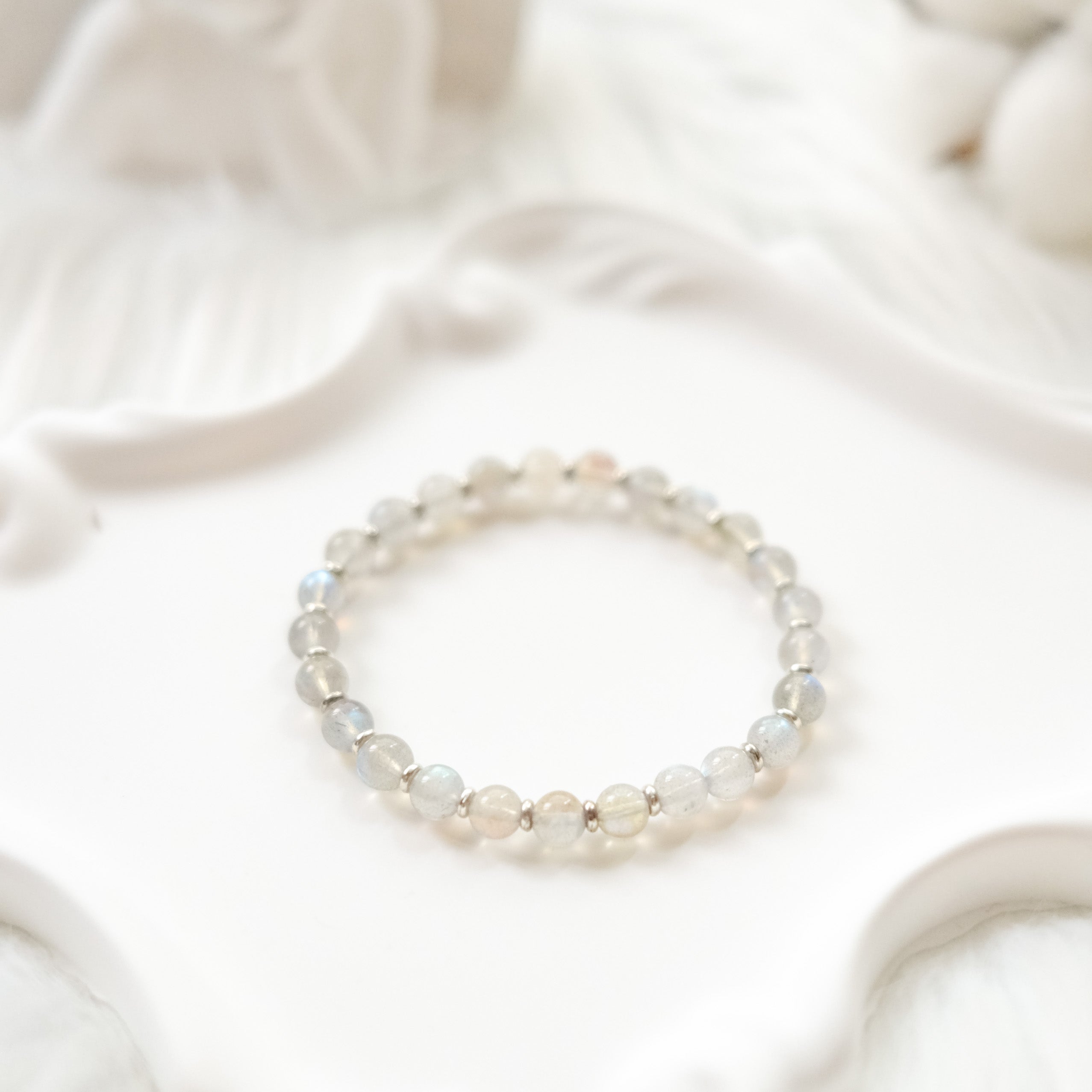 Intuitive Calm – Gray Moonstone Bracelet