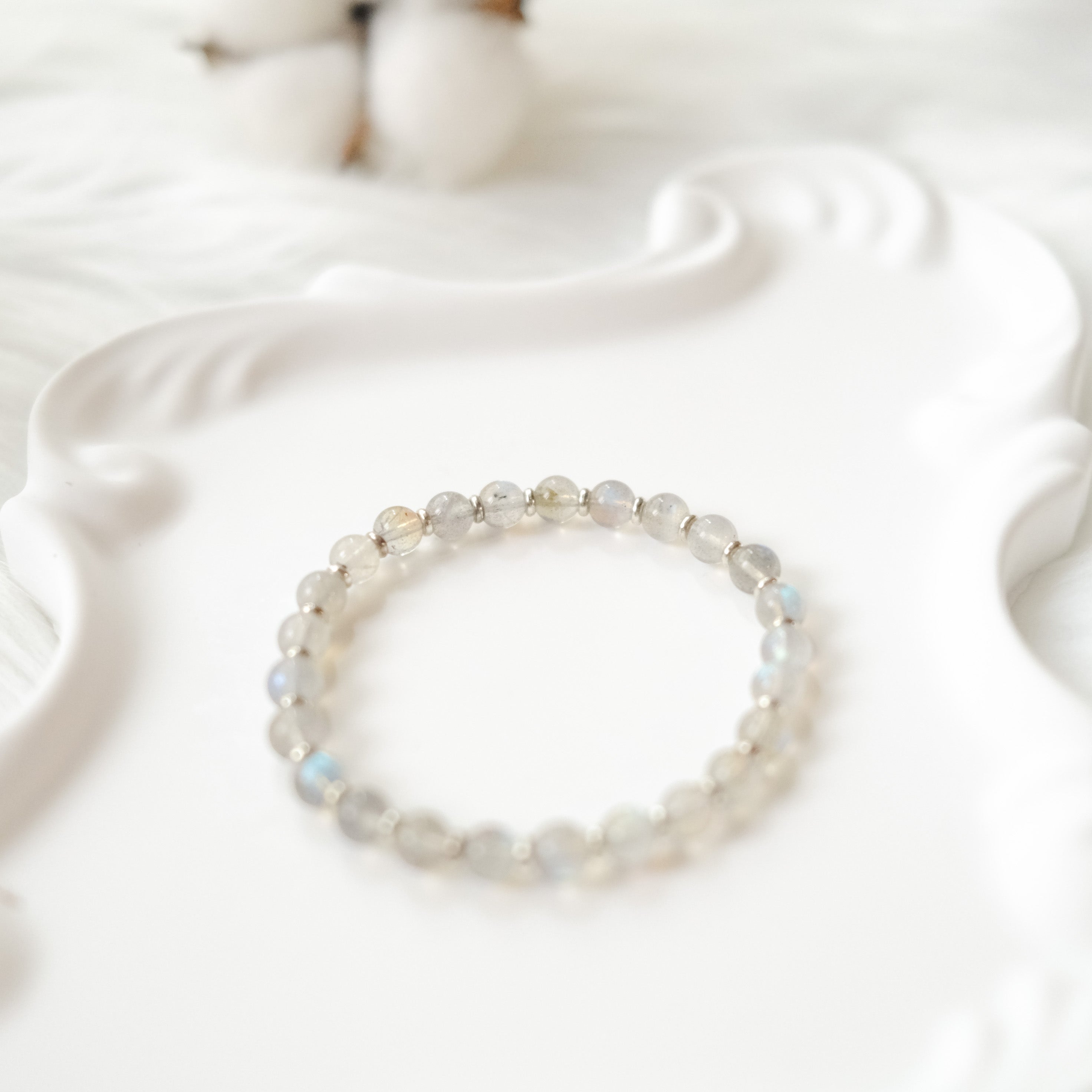 Intuitive Calm – Gray Moonstone Bracelet