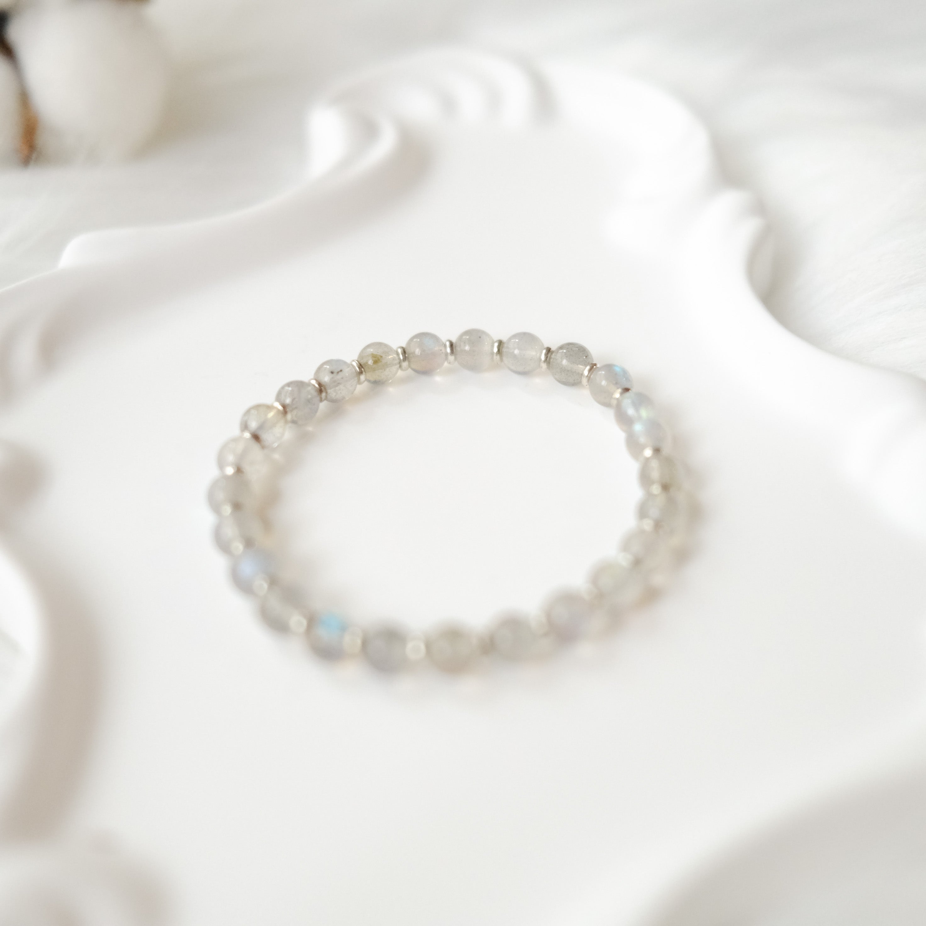 Intuitive Calm – Gray Moonstone Bracelet