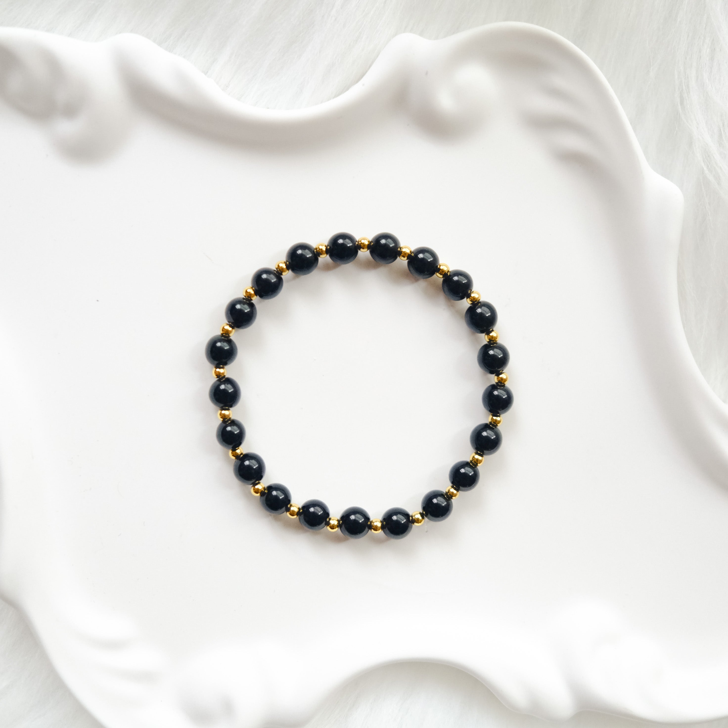 Protection & Grounding – Black Obsidian Bracelet