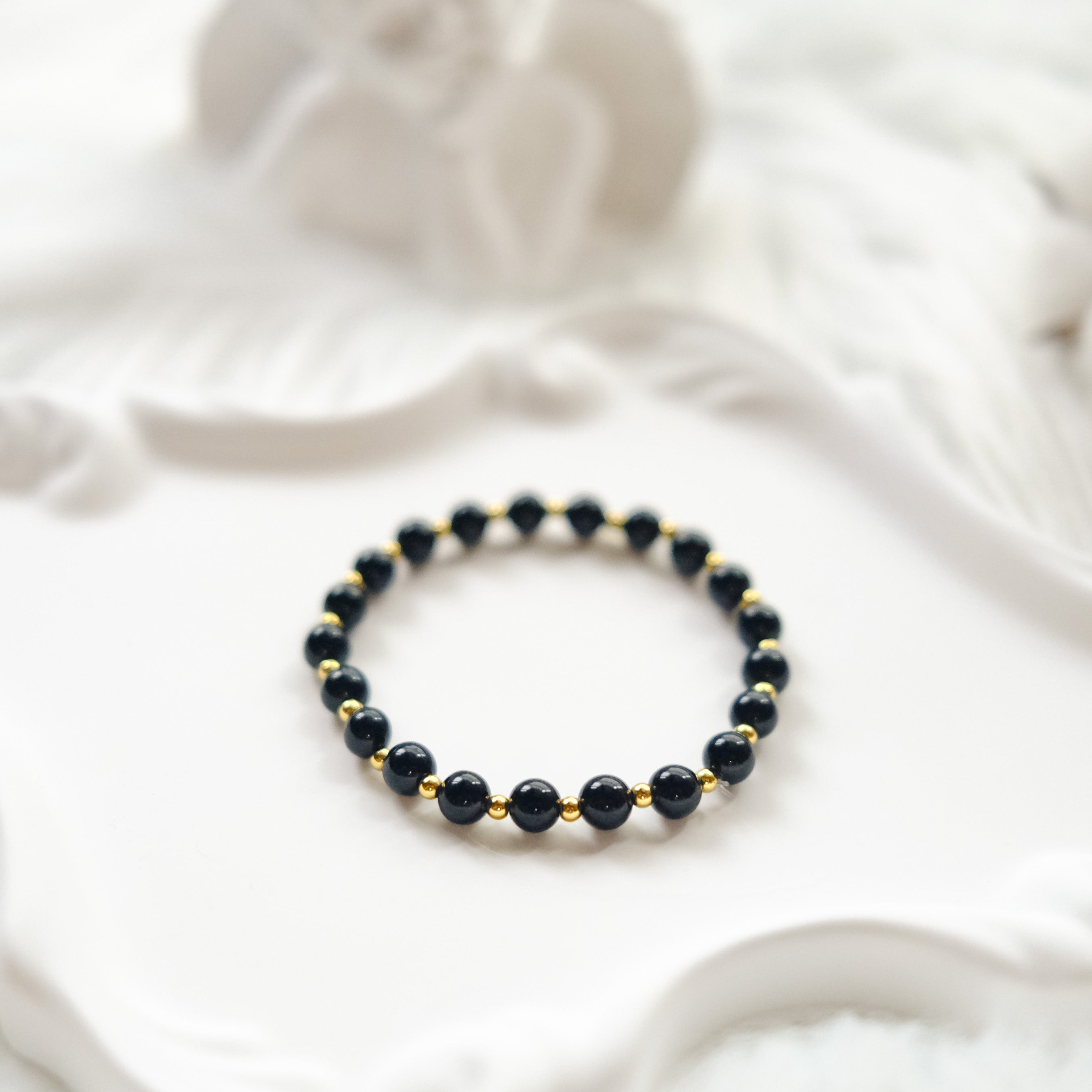 Protection & Grounding – Black Obsidian Bracelet