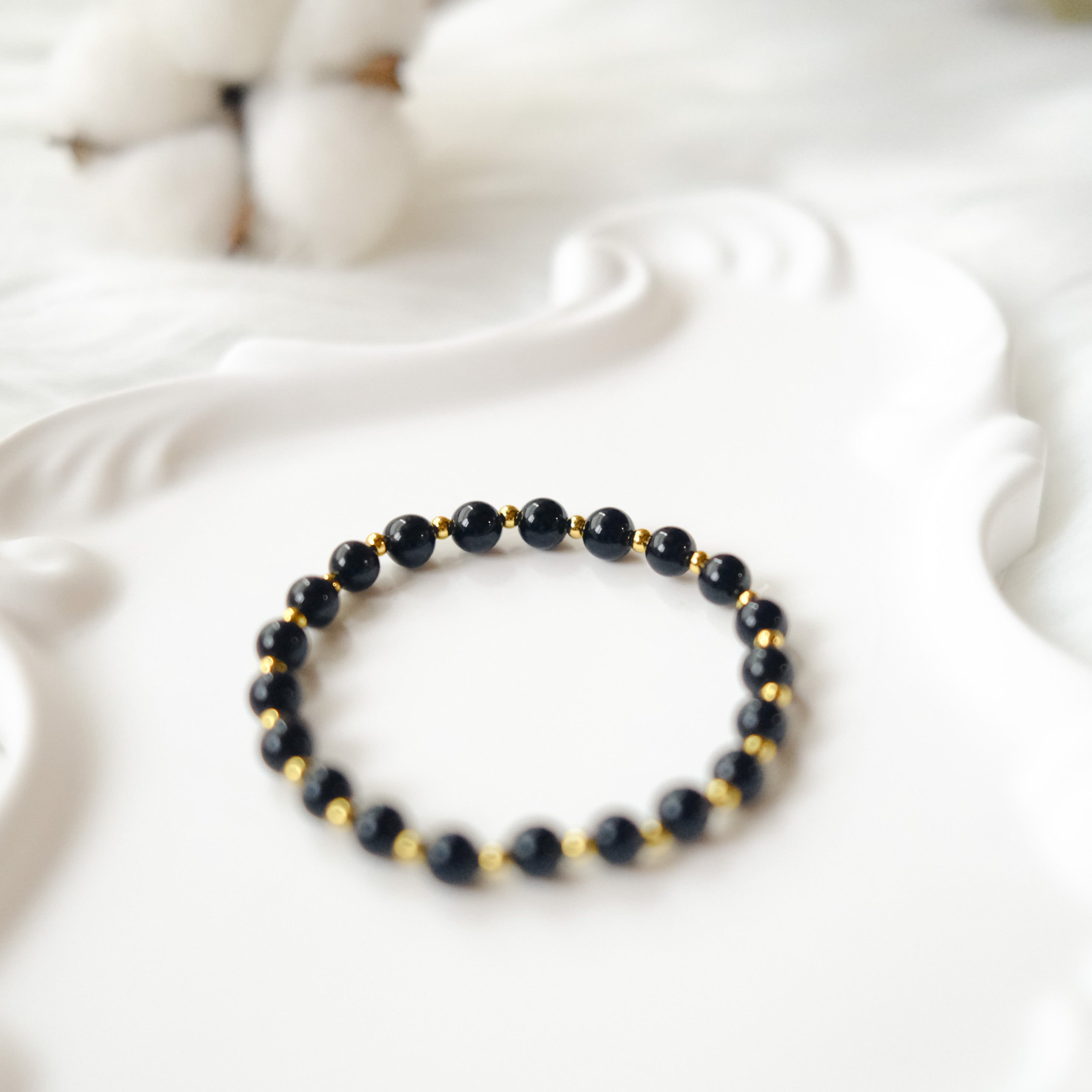 Protection & Grounding – Black Obsidian Bracelet