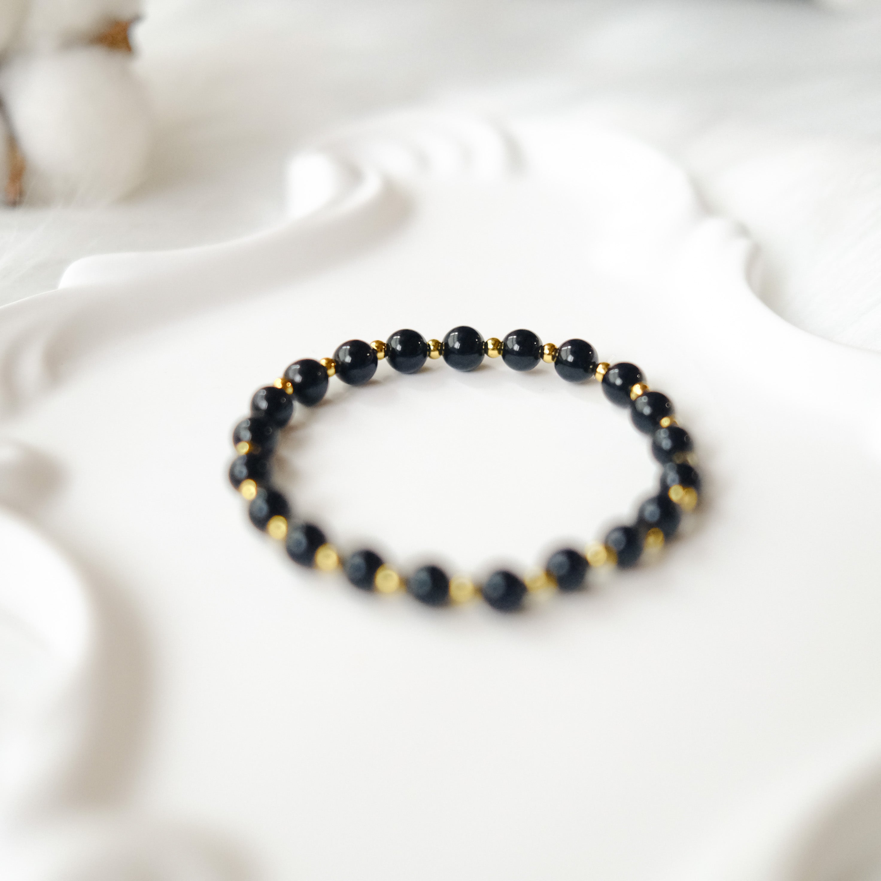 Protection & Grounding – Black Obsidian Bracelet