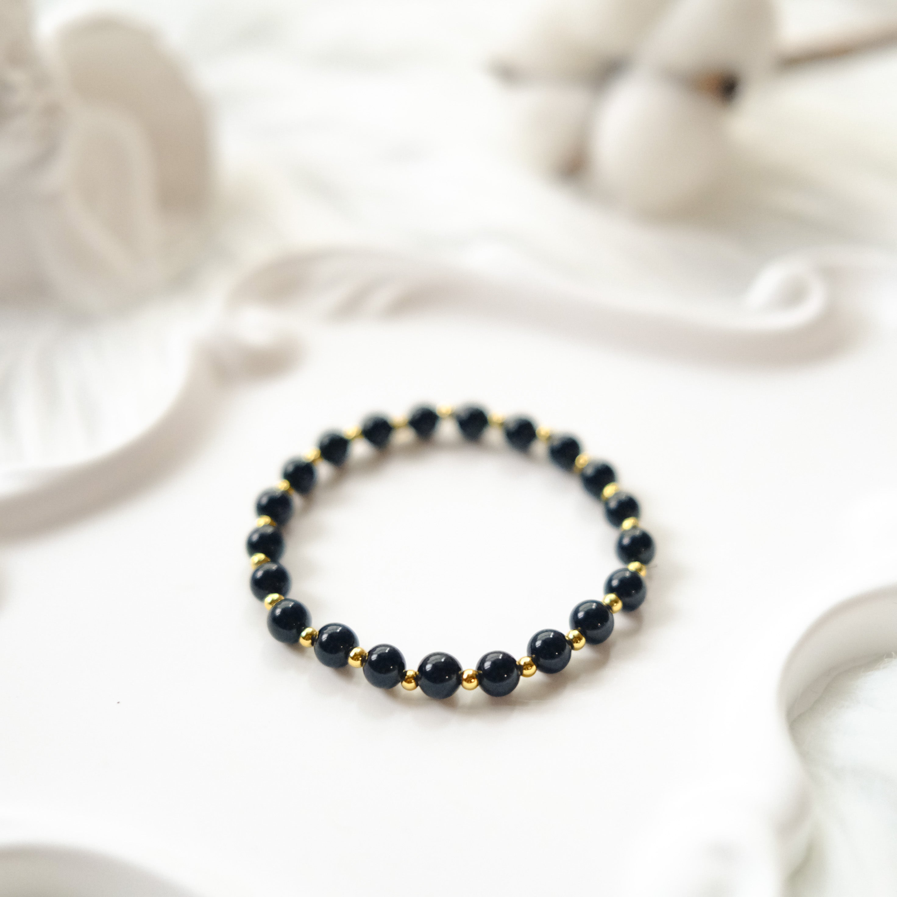 Protection & Grounding – Black Obsidian Bracelet