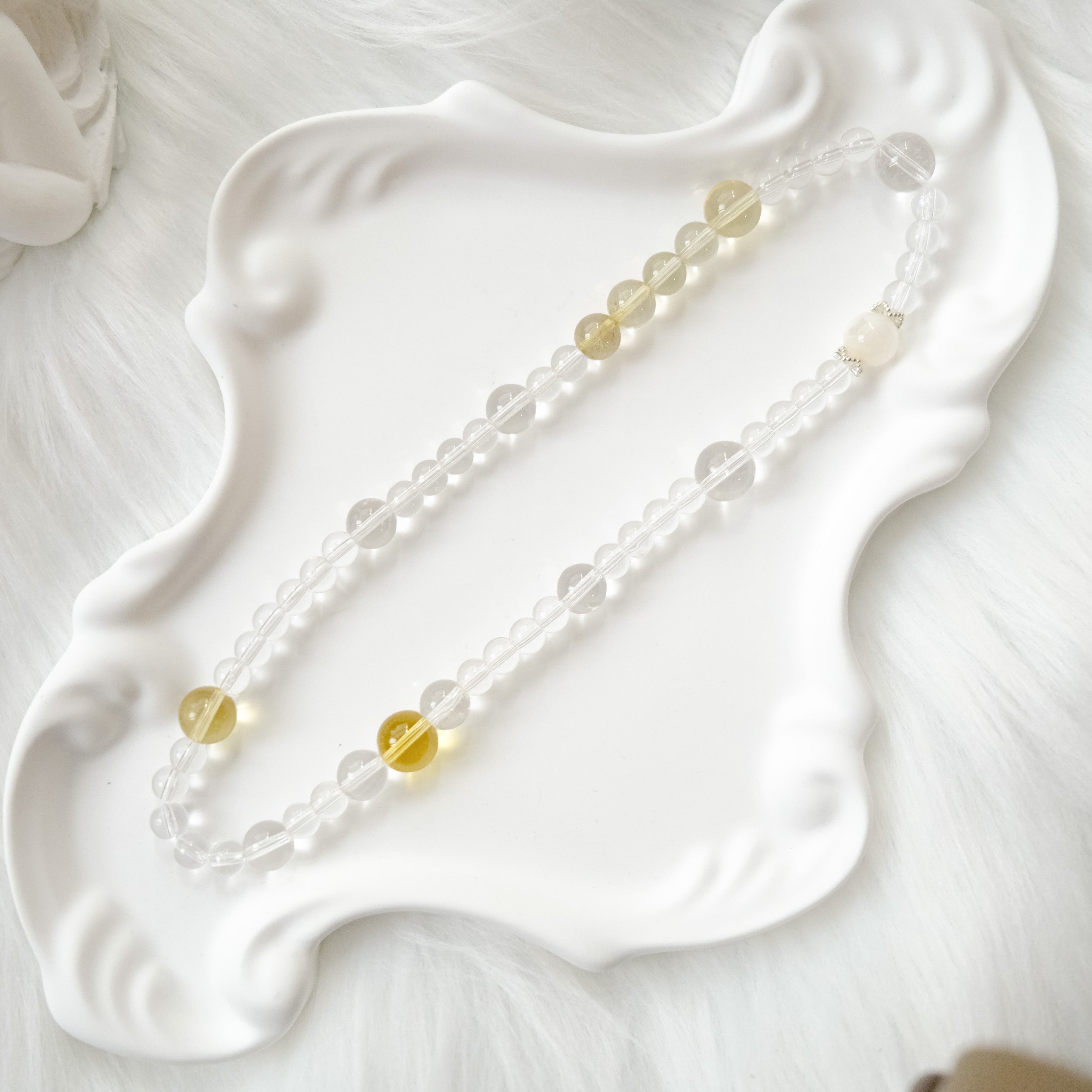 Clarity & Radiant Energy – Citrine, Rutilated Quartz & Clear Quartz Bracelet