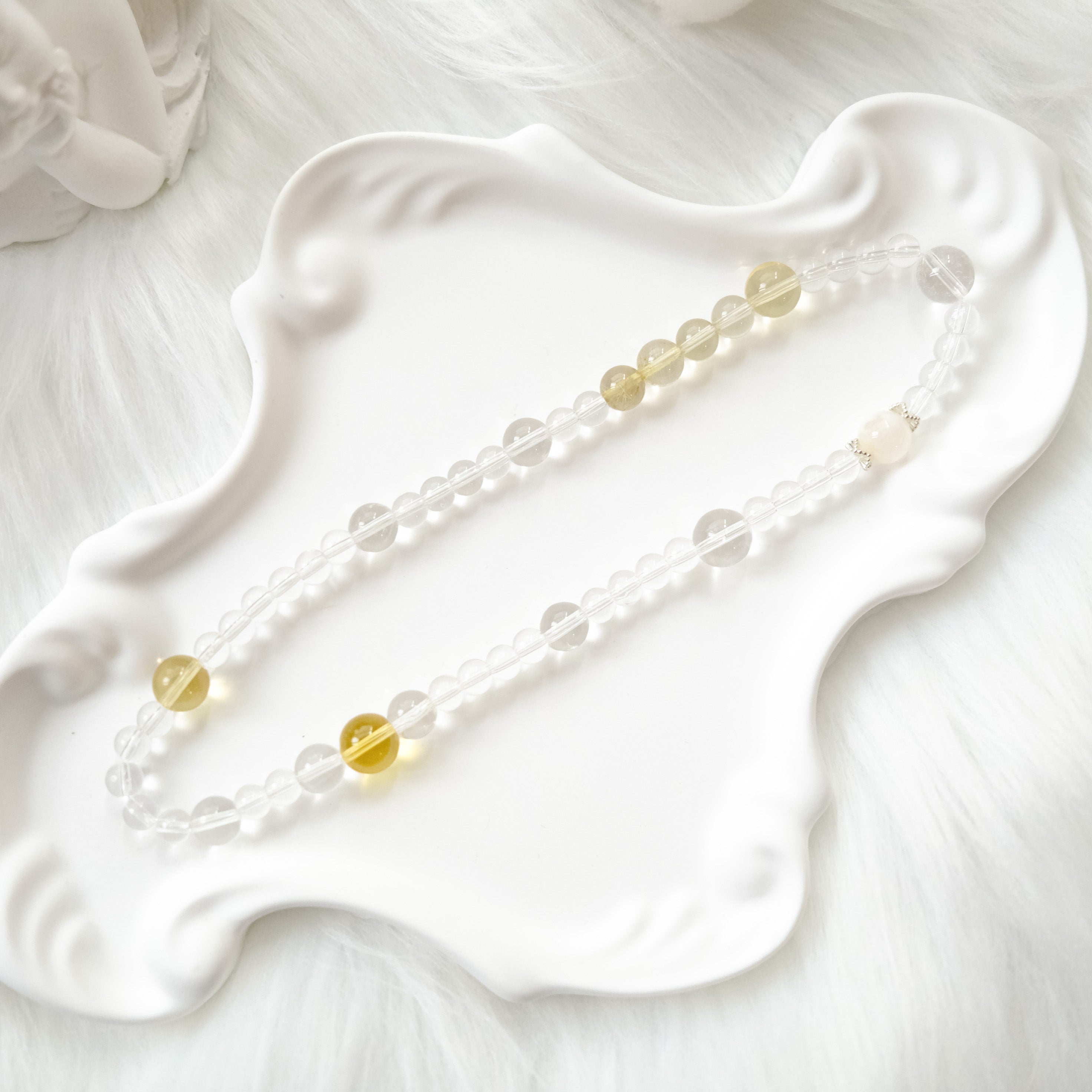 Clarity & Radiant Energy – Citrine, Rutilated Quartz & Clear Quartz Bracelet