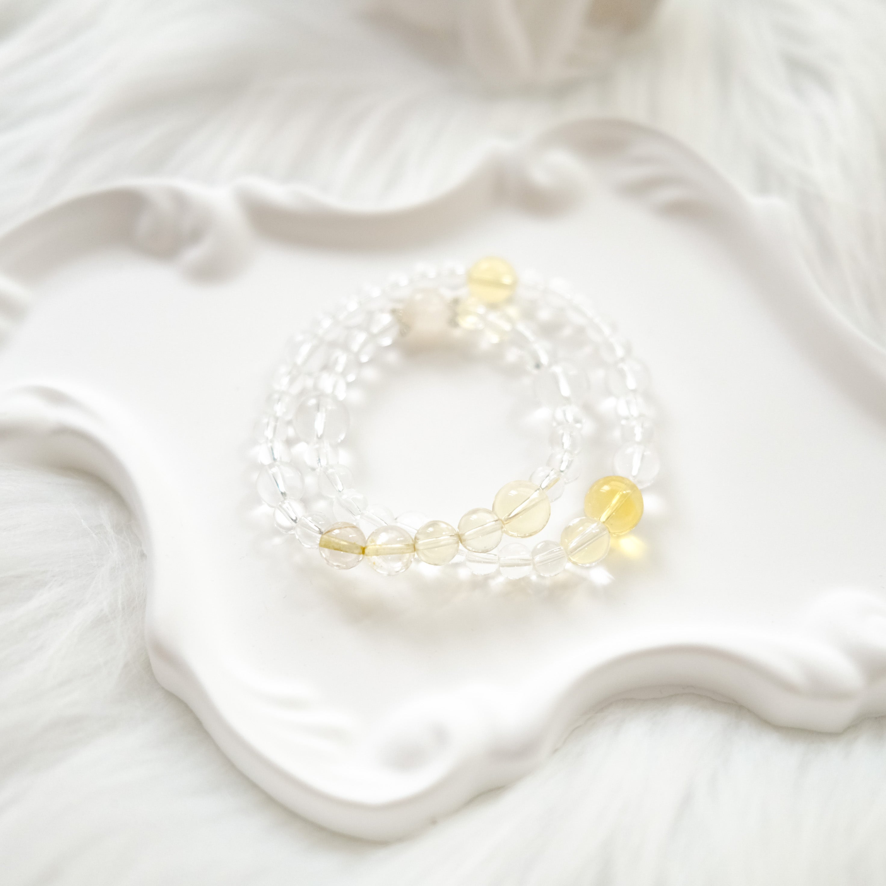 Clarity & Radiant Energy – Citrine, Rutilated Quartz & Clear Quartz Bracelet