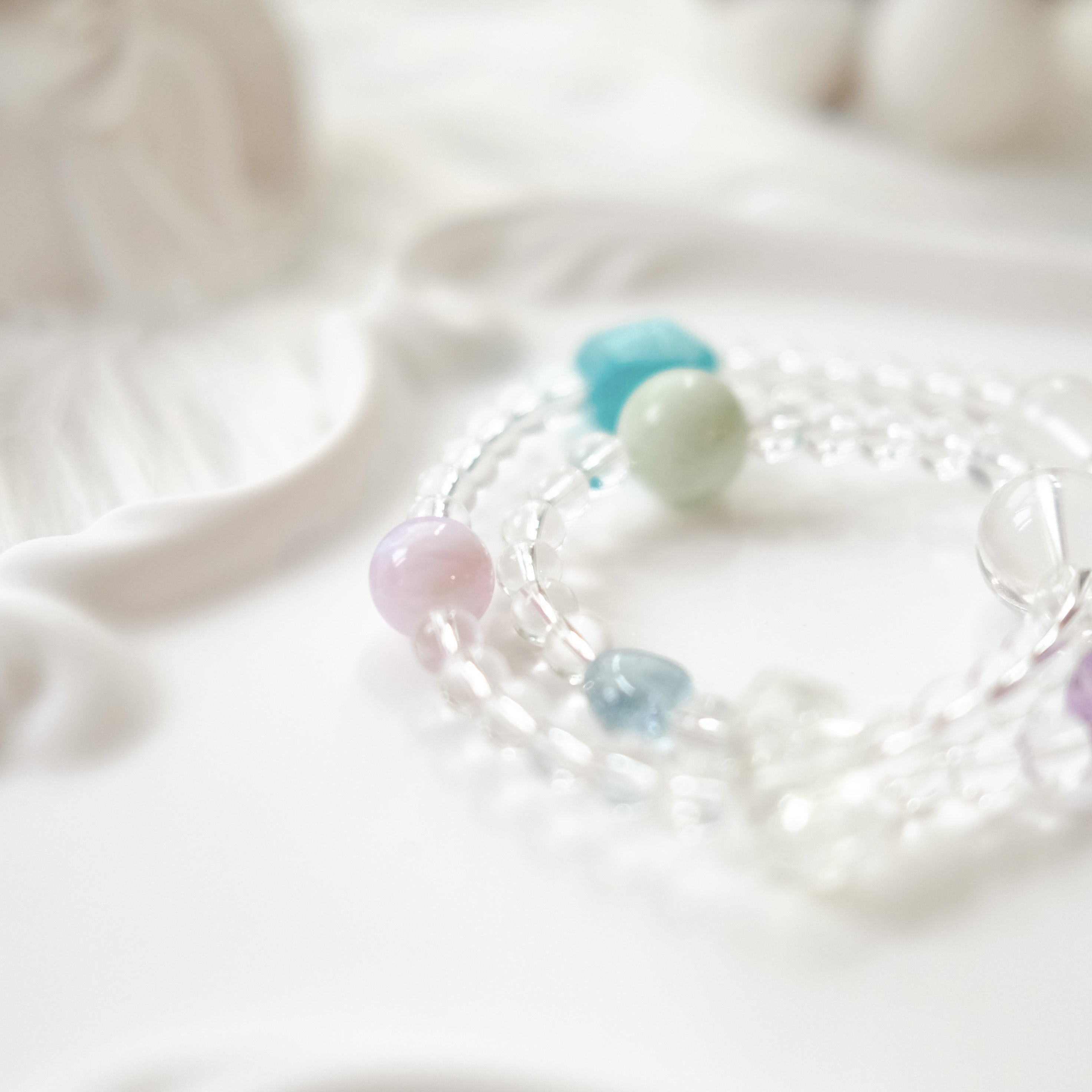 Calm Clarity & Inner Glow – Amethyst, Topaz & Amazonite Bracelet