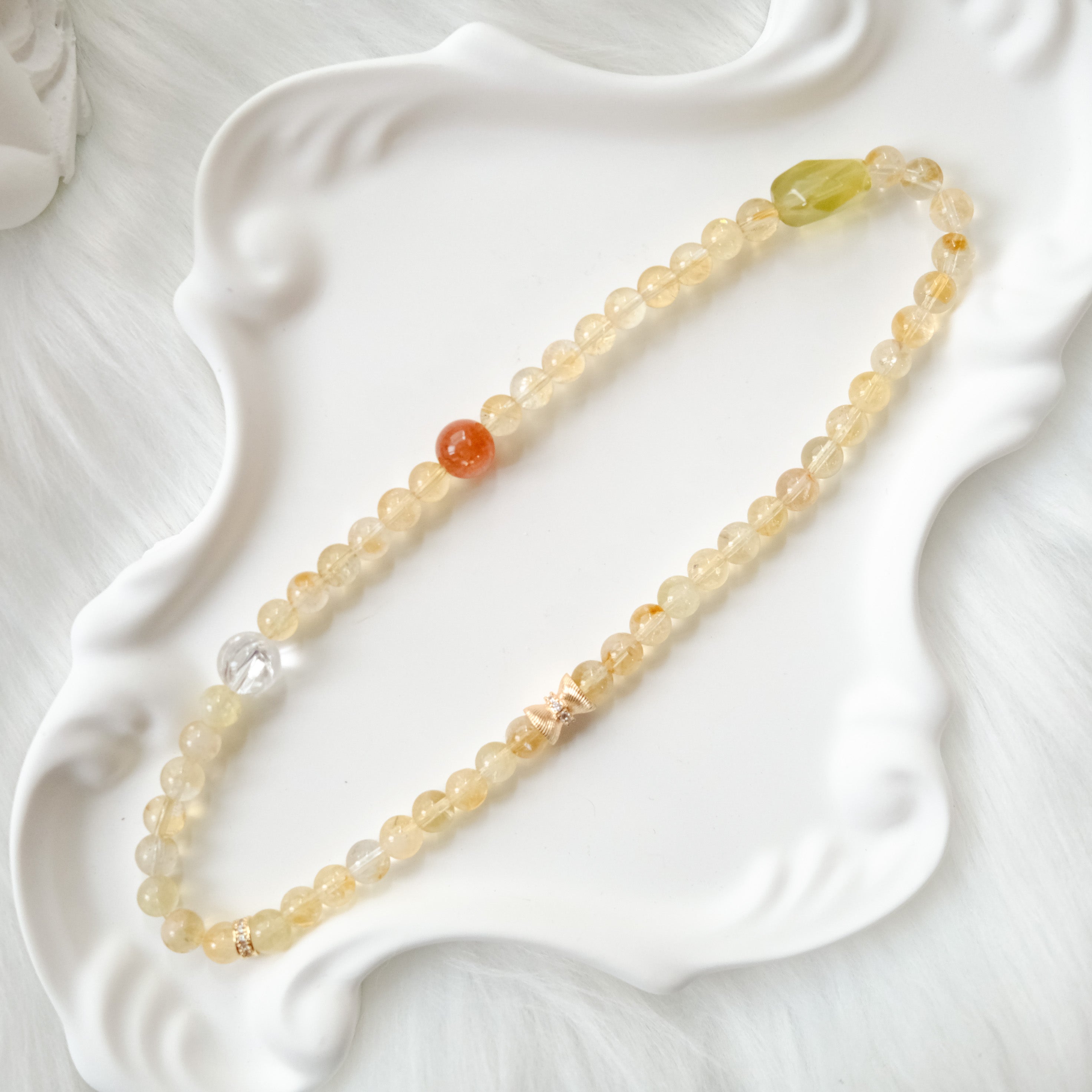 Fortune & Luck – Golden Rutilated Quartz, Citrine & Himalayan Quartz Bracelet