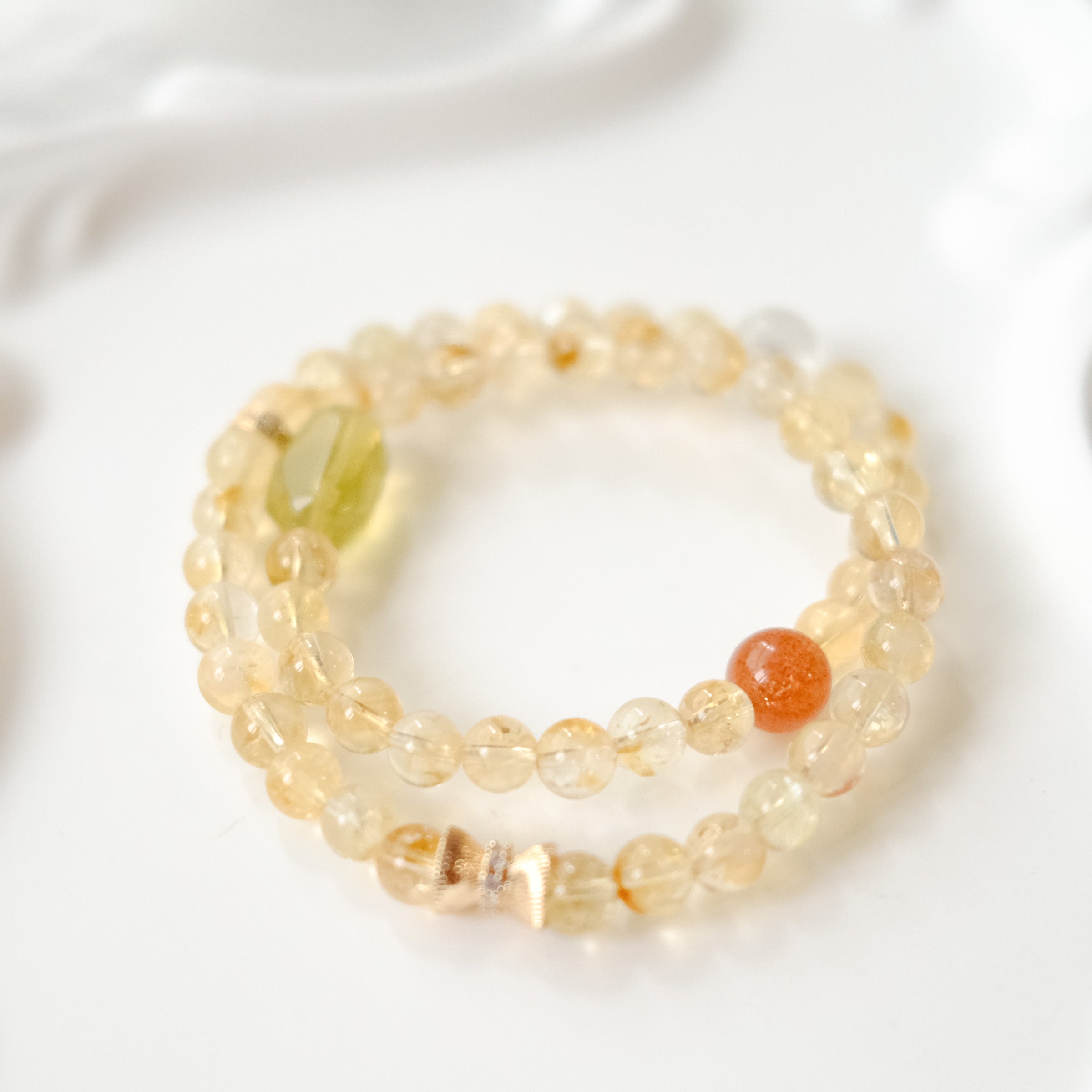 Fortune & Luck – Golden Rutilated Quartz, Citrine & Himalayan Quartz Bracelet