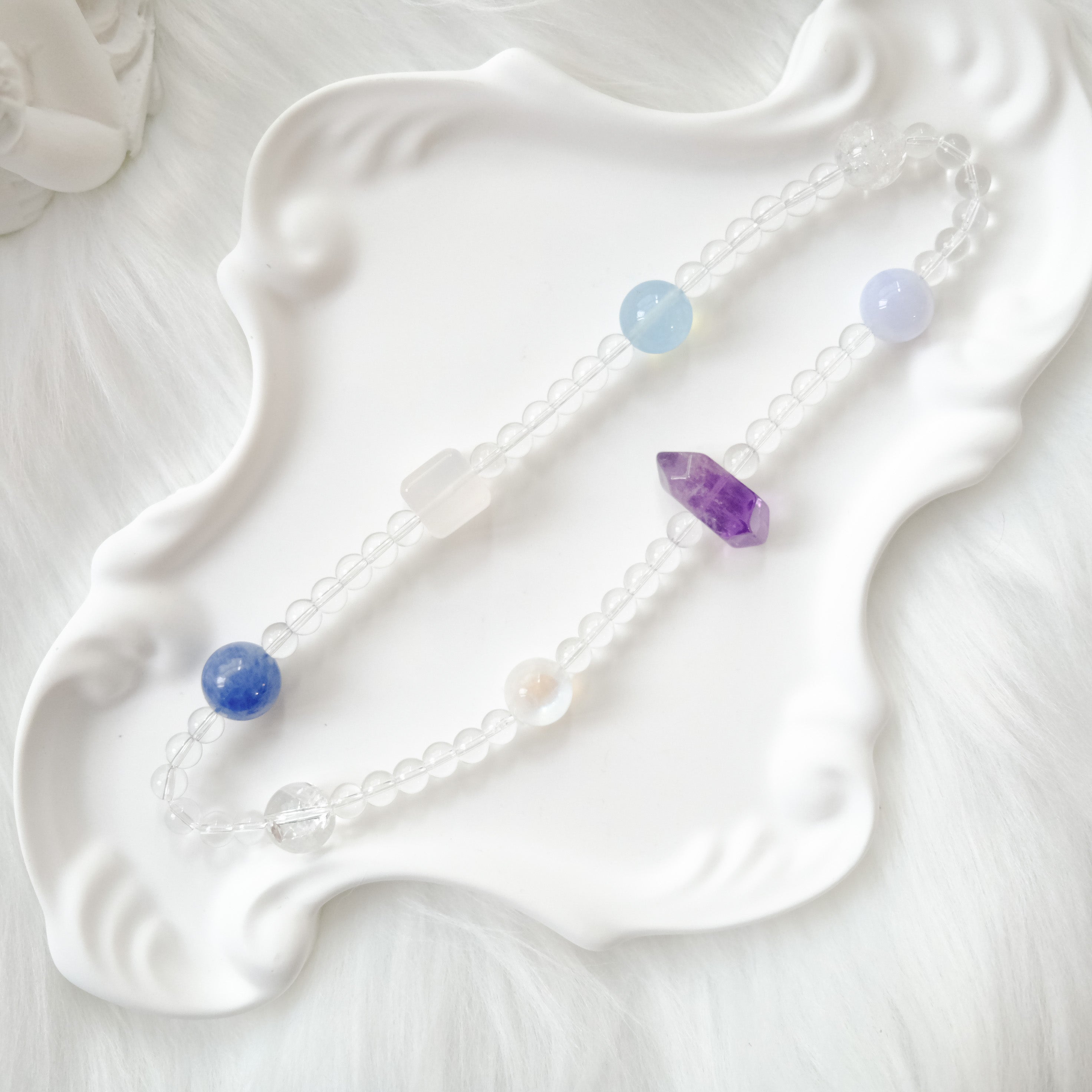 Intuition & Inner Clarity – Amethyst, Aquamarine, Blue Kyanite & Himalayan Quartz Bracelet