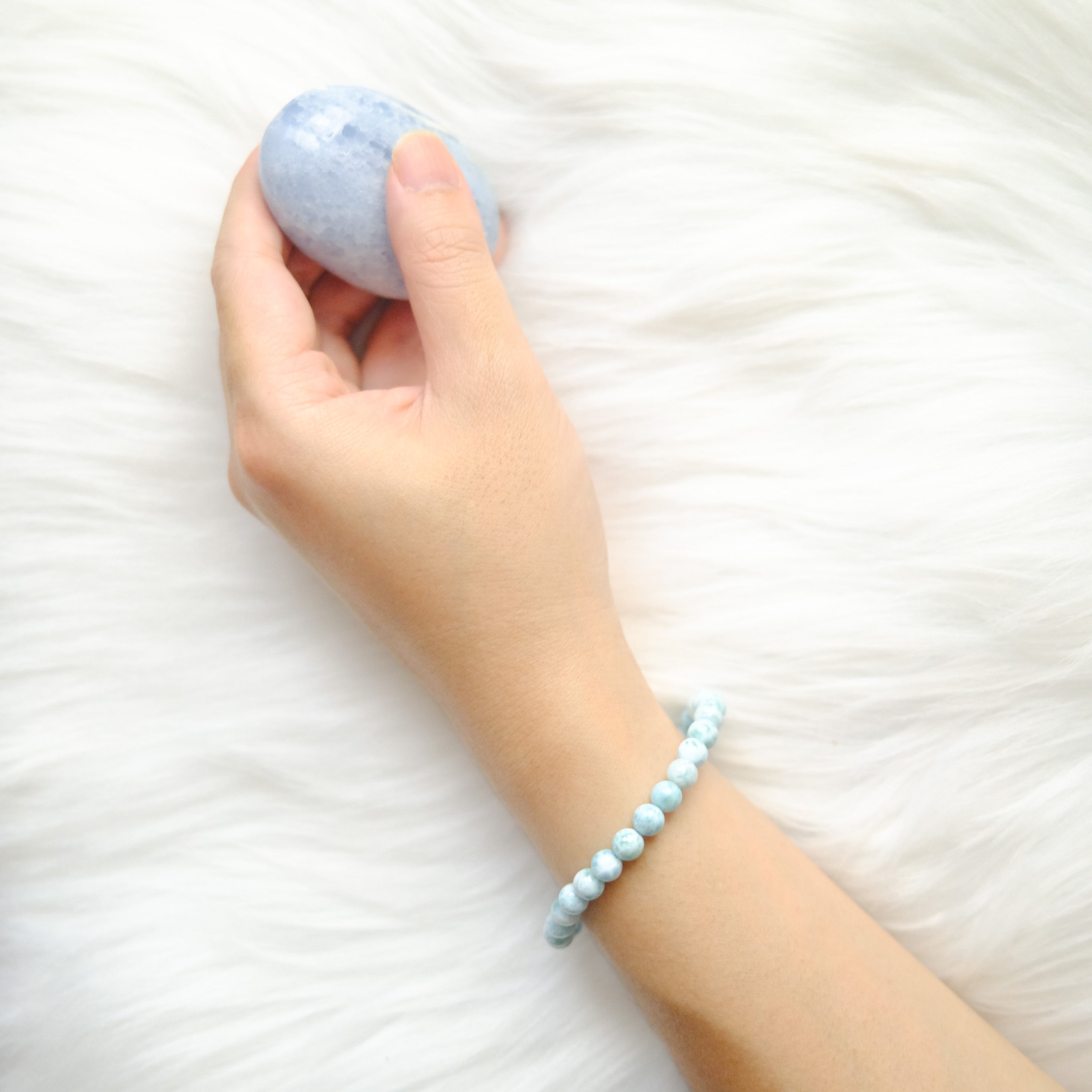 Calm & Clarity – Larimar Bracelet