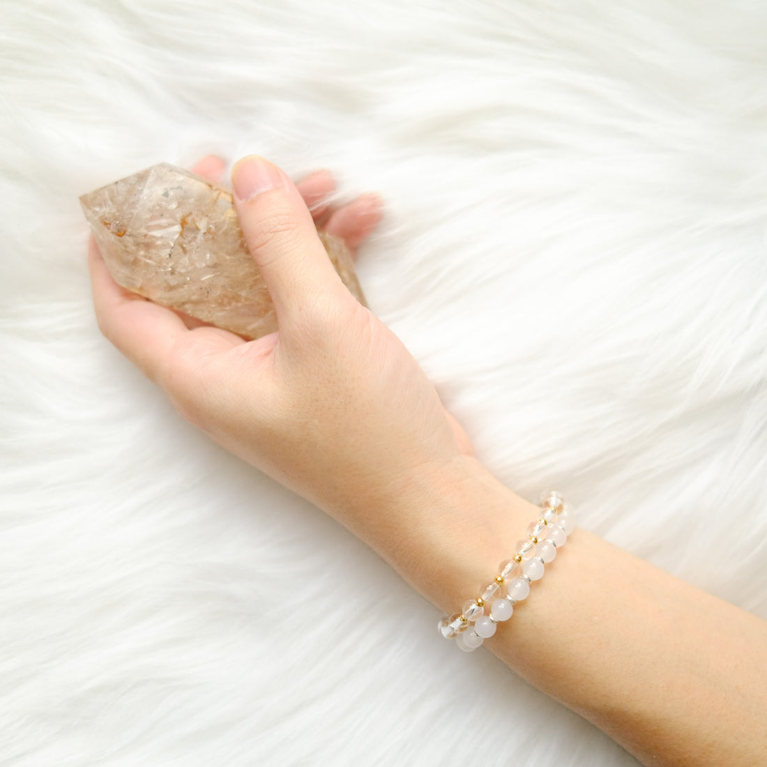 Calmness & Clarity – White Chalcedony Bracelet