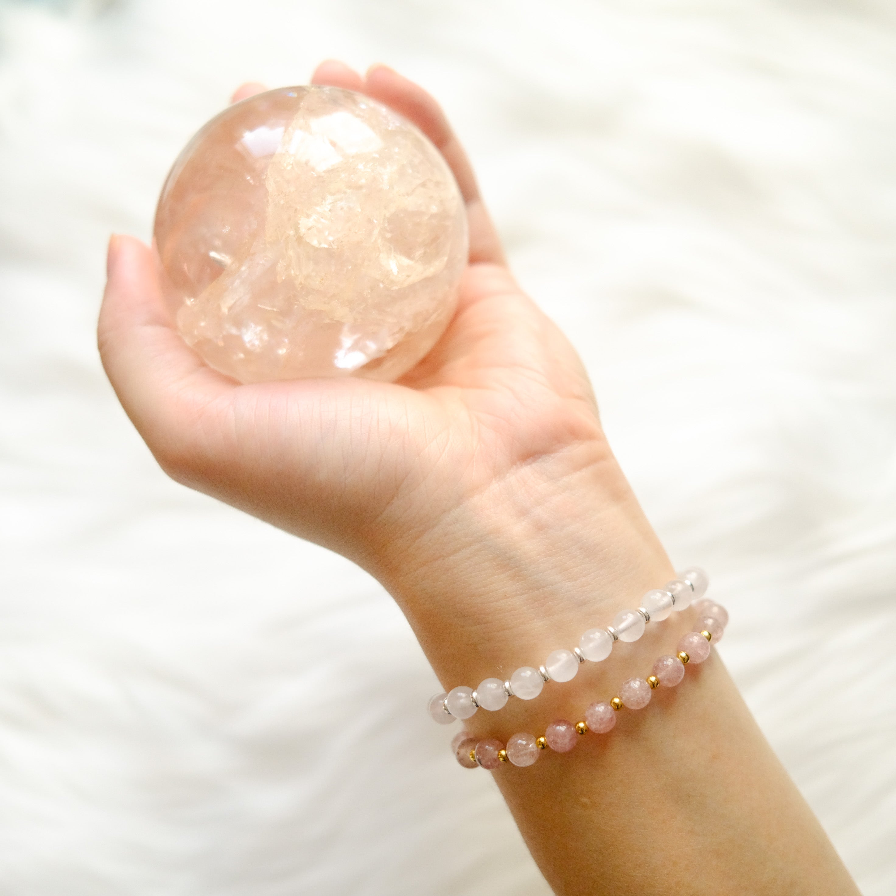 Inner Calm & Clarity – Milky Quartz Bracelet