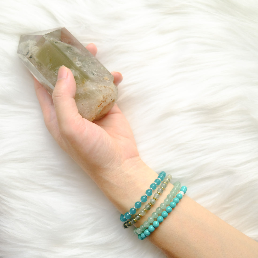 Clarity & Renewal – Green Rutilated Quartz Bracelet
