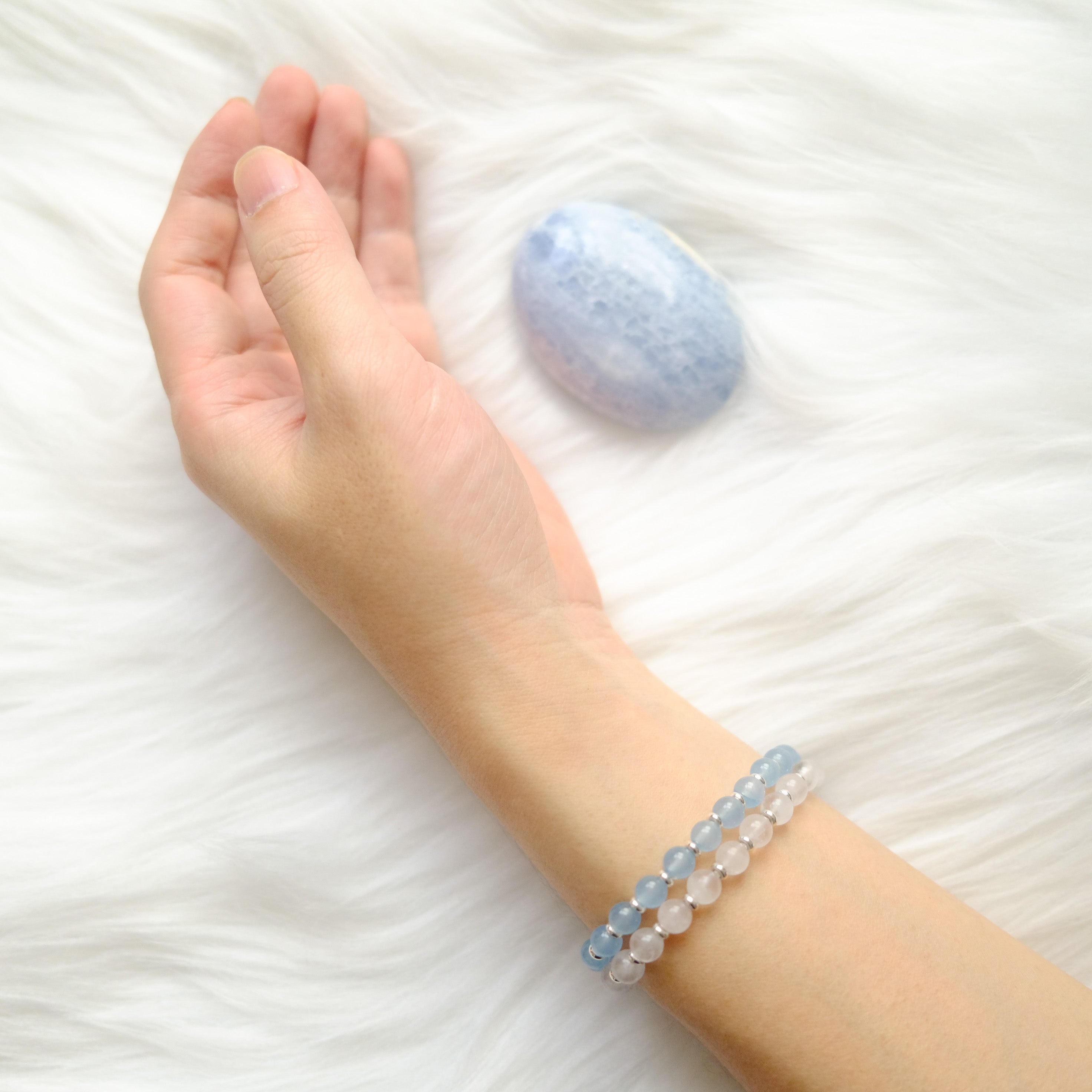 Inner Calm & Clarity – Milky Quartz Bracelet