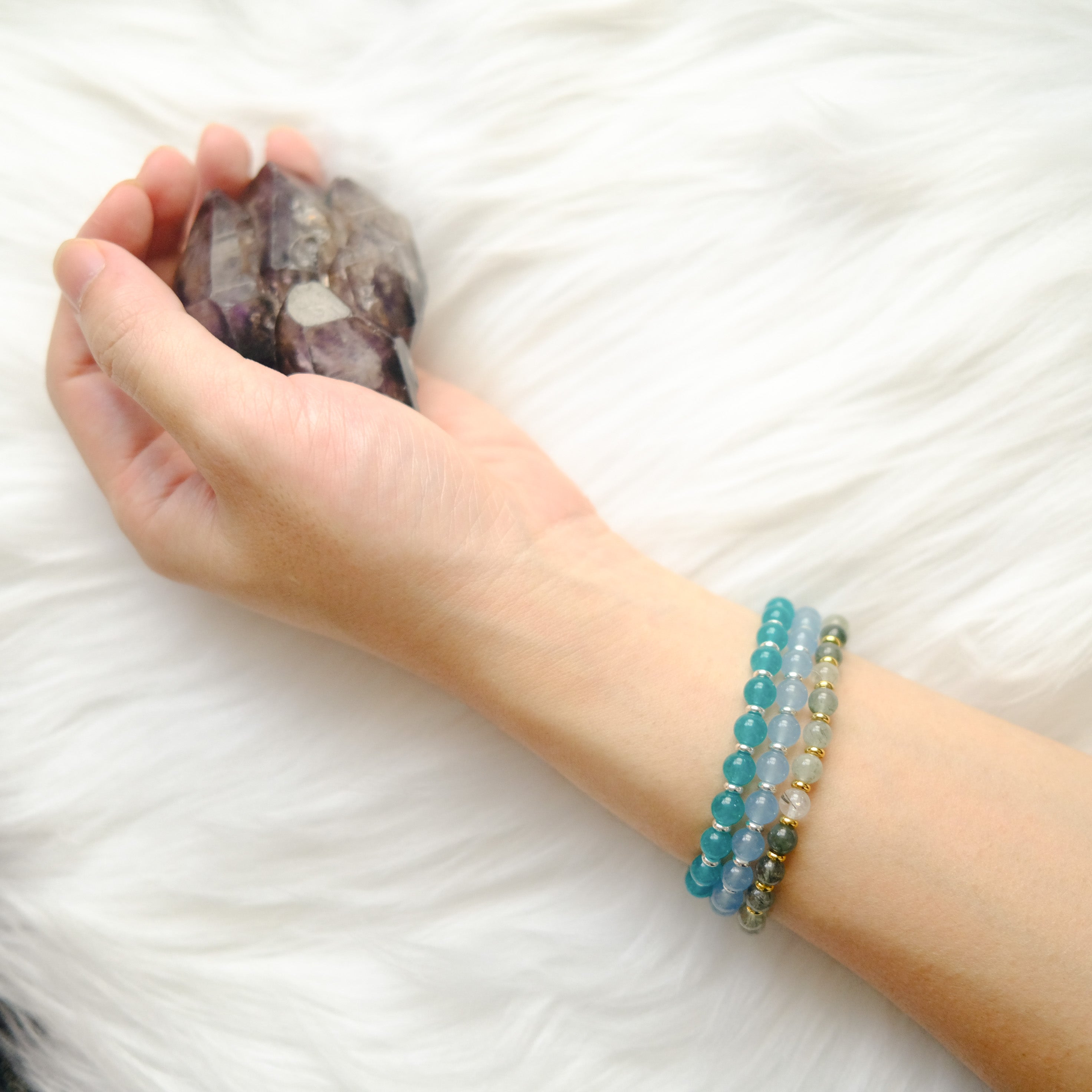 Clarity & Renewal – Green Rutilated Quartz Bracelet