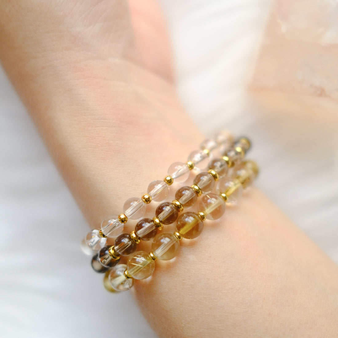 Abundance & Illumination – Golden Rutilated Quartz Bracelet
