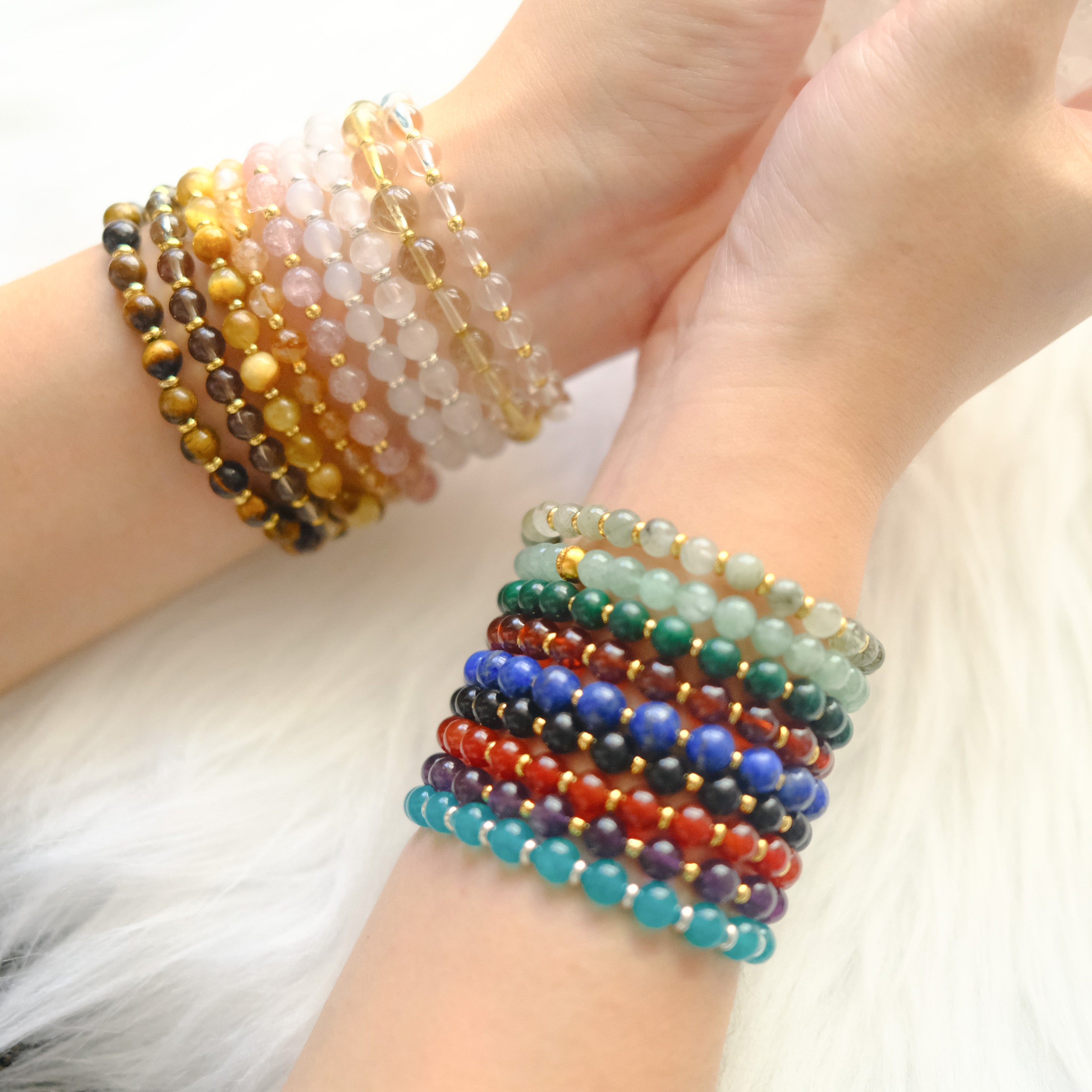 Emotional Harmony – Green Strawberry Quartz Bracelet